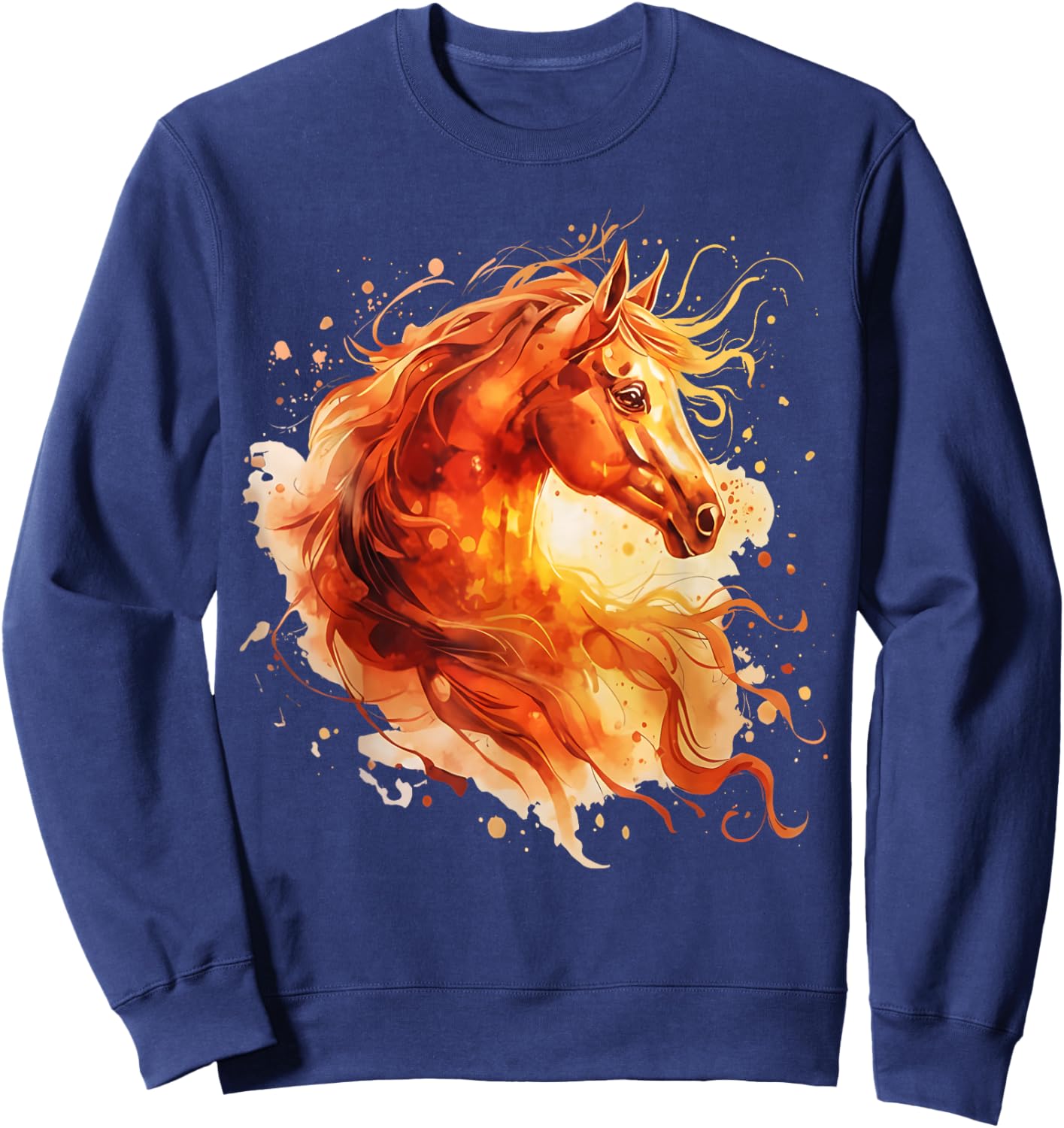 Fire Golden Horse of The Year Chinese New Year 2026 Boy Girl Sweatshirt - Sweatshirt | Navy