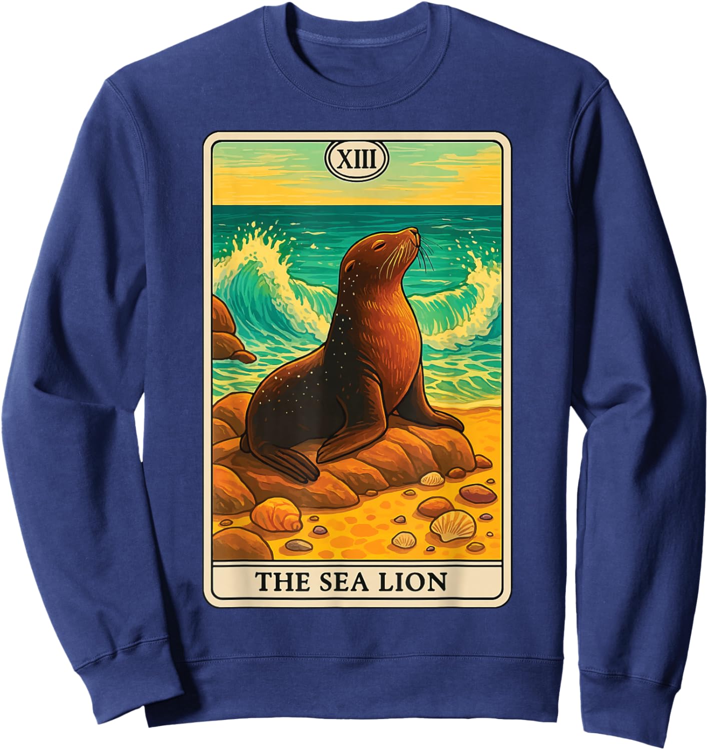 The Sea Lion Tarot Card Sweatshirt - Sweatshirt | Navy