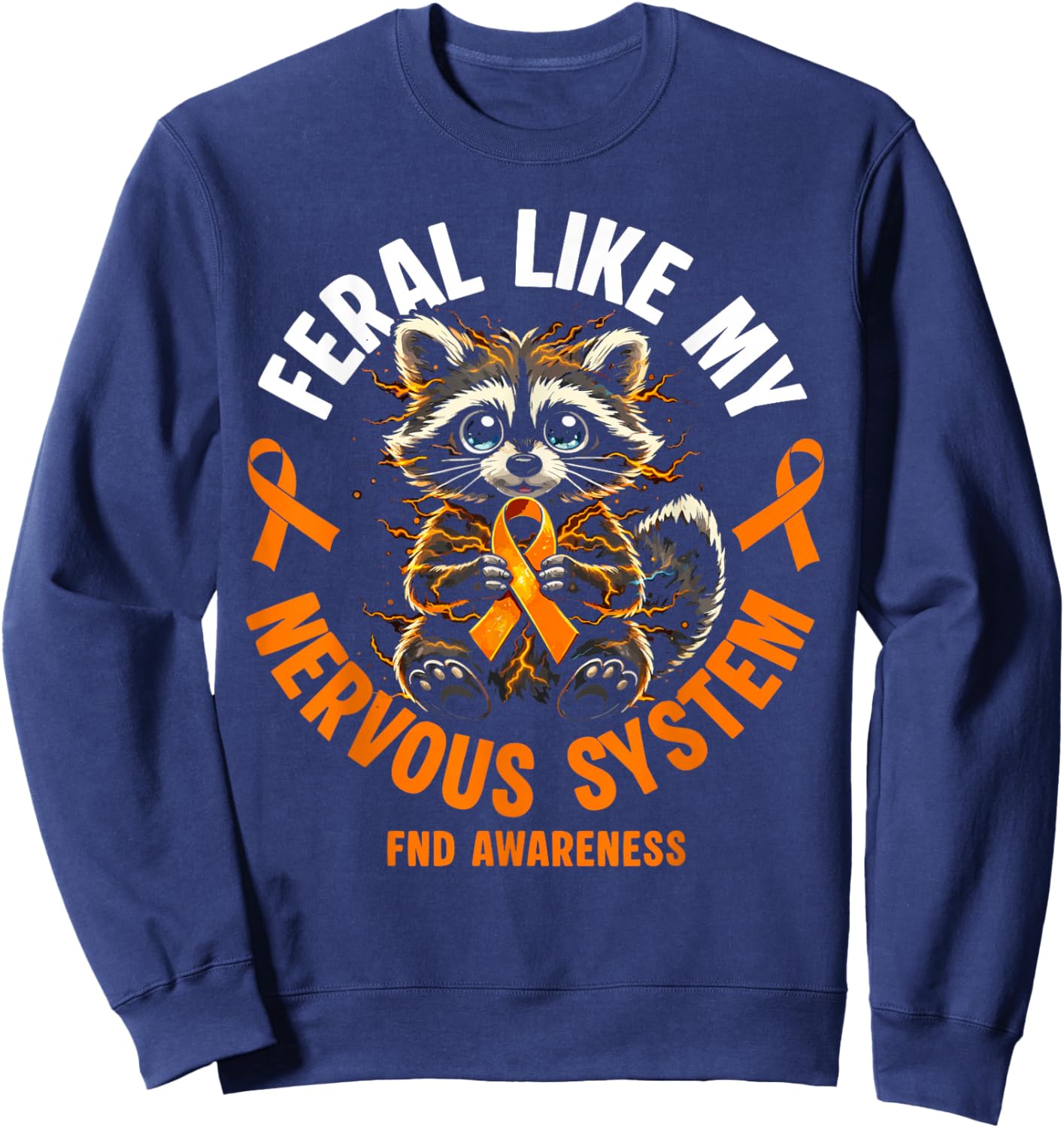 Functional Neurological Disorder Funny FND Warrior Sweatshirt - Sweatshirt | Navy