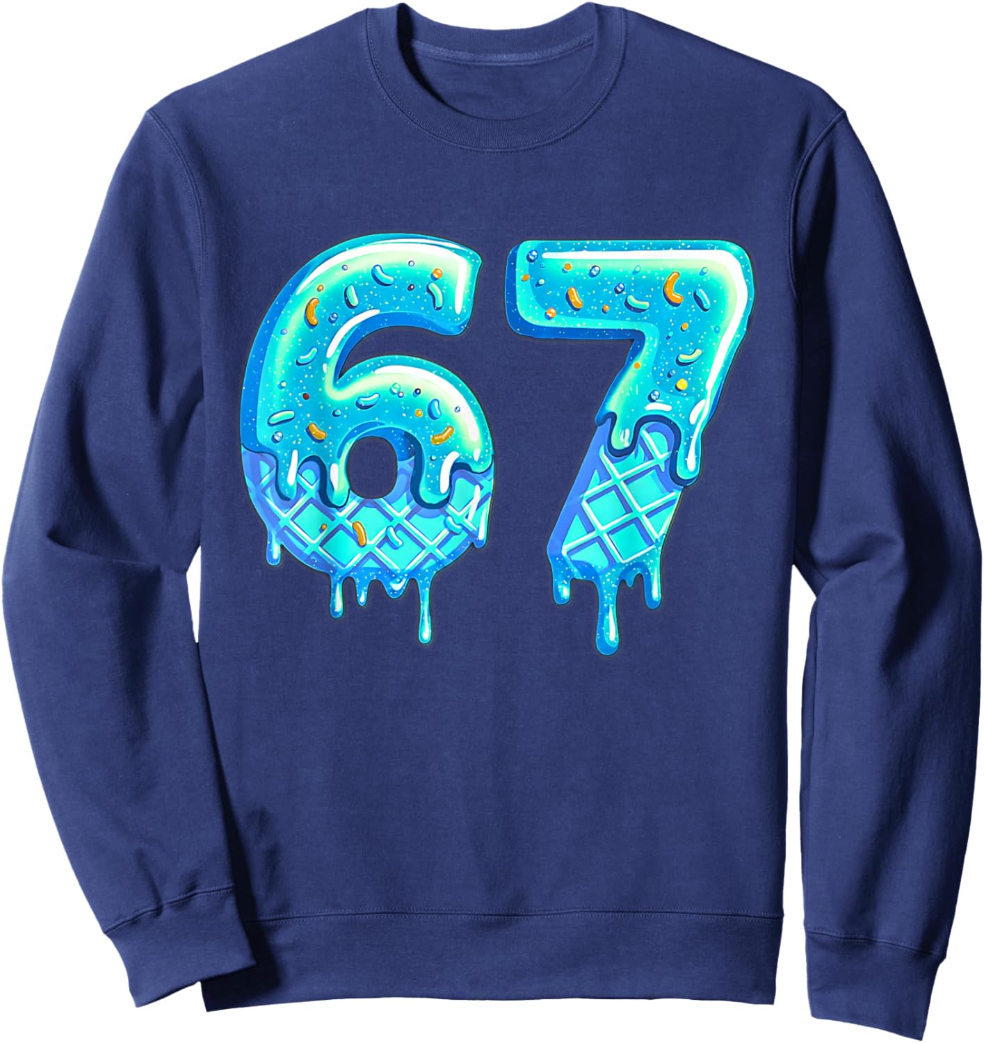 67 Meme Gamma Blue Sweatshirt - Sweatshirt | Navy