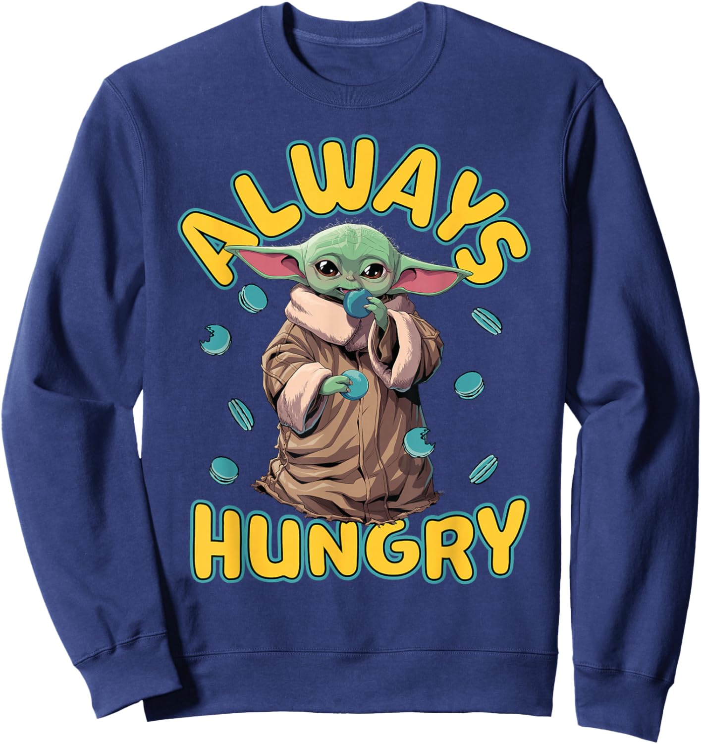 Star Wars: The Mandalorian and Grogu Movie Always Hungry Sweatshirt - Sweatshirt | Navy