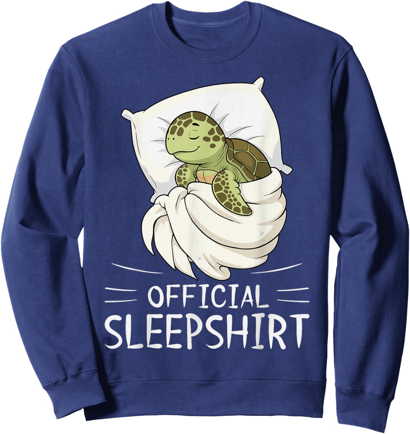 Turtle Animal Official Sleepshirt Pajamas Nightgown Sweatshirt - Sweatshirt | Navy
