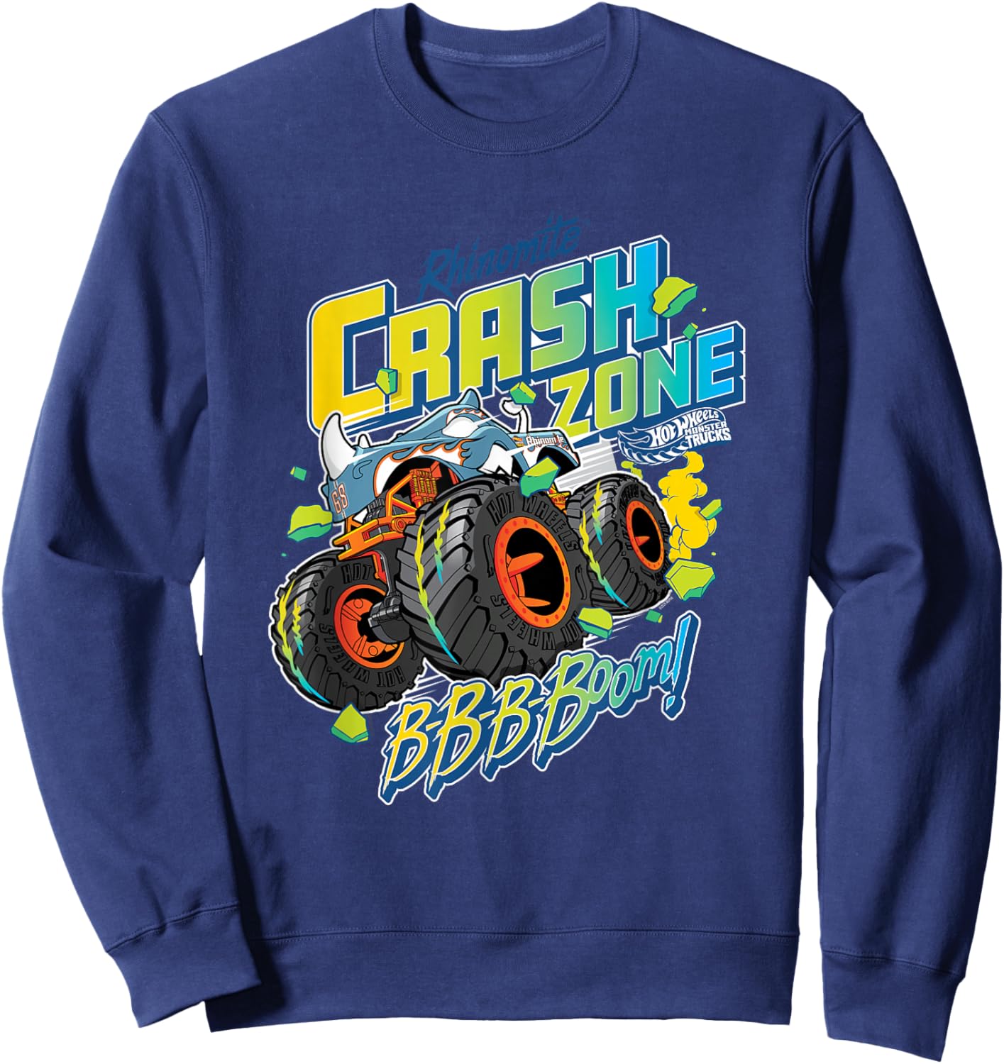 Hot Wheels Monster Trucks - Crash Zone Sweatshirt - Sweatshirt | Navy