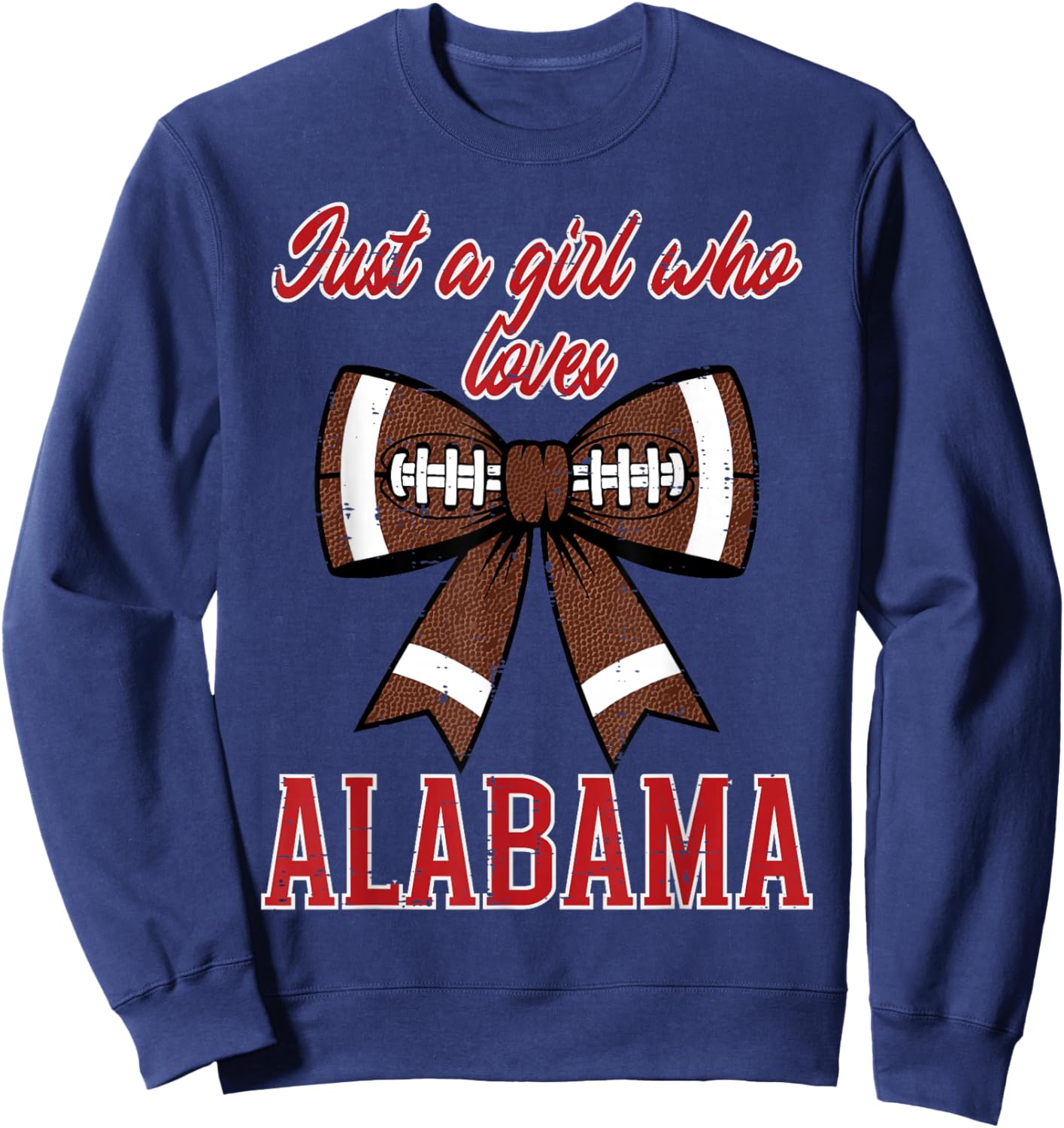 Just A Girl Who Loves Alabama Kids Women Girls Youth Teen Sweatshirt - Sweatshirt | Navy