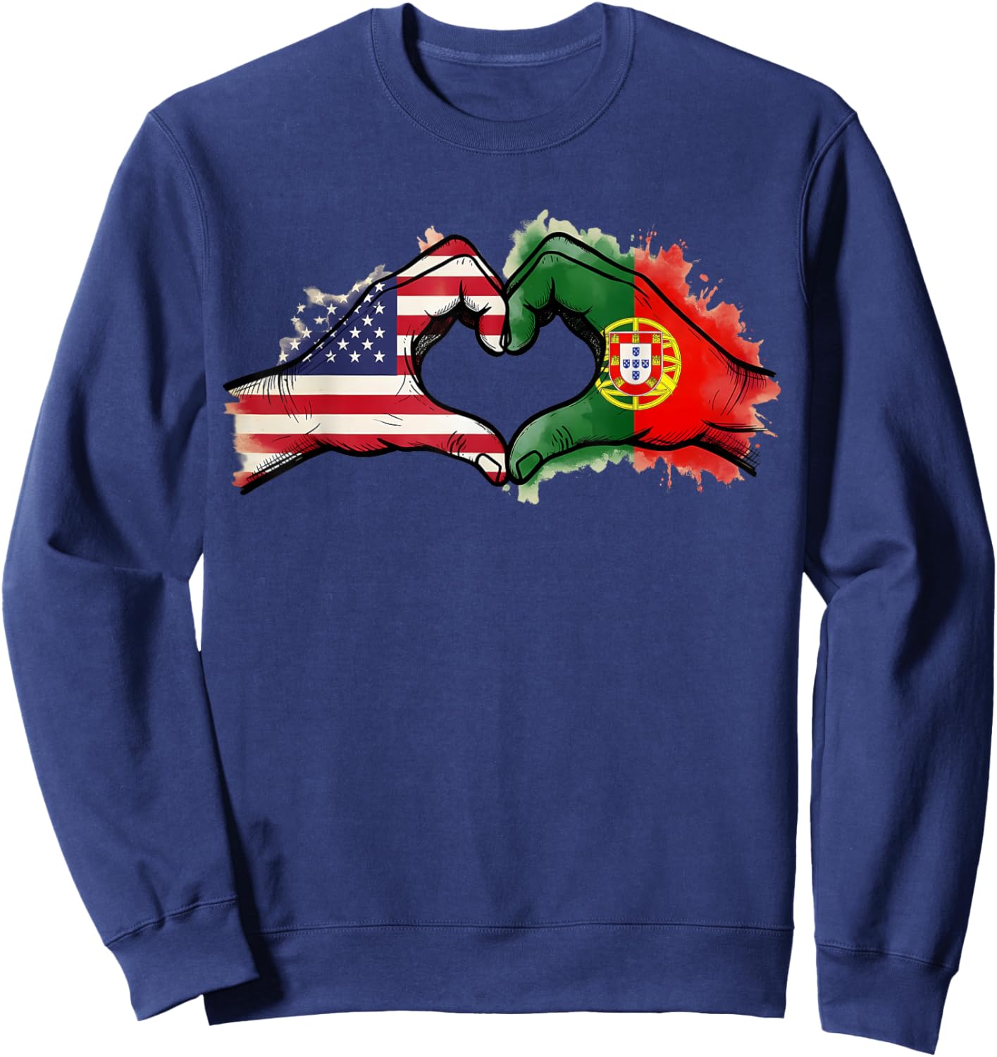 Portugal Flag Portuguese Roots Portuguese Pride Portugal Sweatshirt - Sweatshirt | Navy