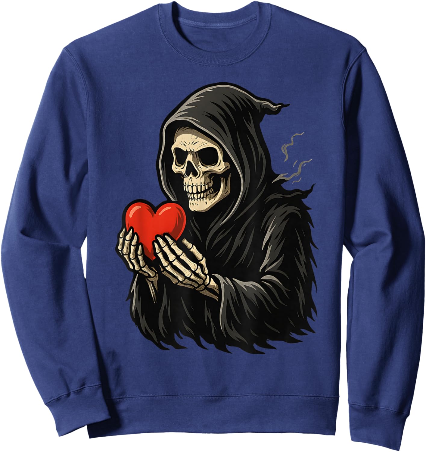 Grim Reaper Heart Dark Love Gothic Romance Sweatshirt - Sweatshirt | Navy