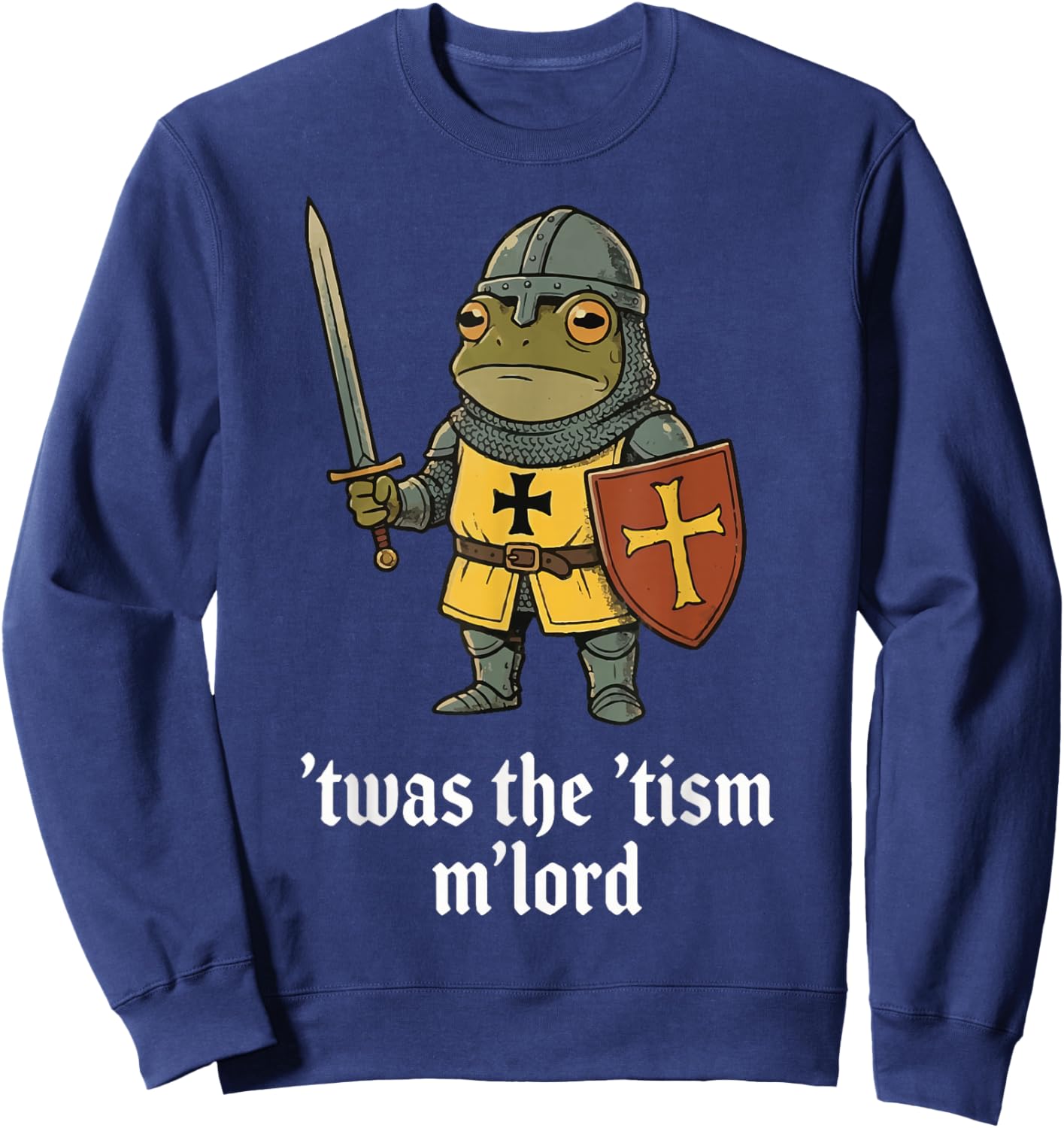 T'was The 'Tism M'lord Frog Sweatshirt - Sweatshirt | Navy