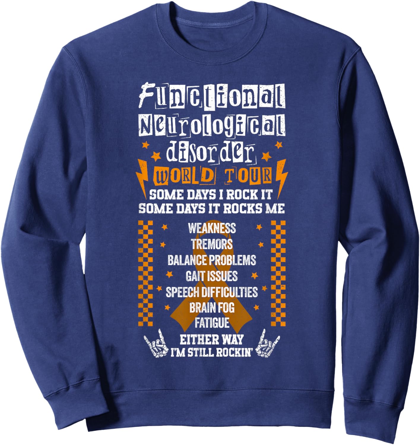 Functional Neurological Disorder FND Warrior Sweatshirt - Sweatshirt | Navy