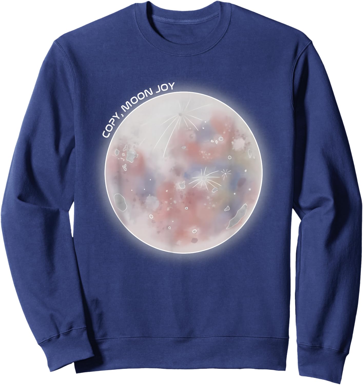 Artemis II Copy Moon Joy Illustration Sweatshirt - Sweatshirt | Navy