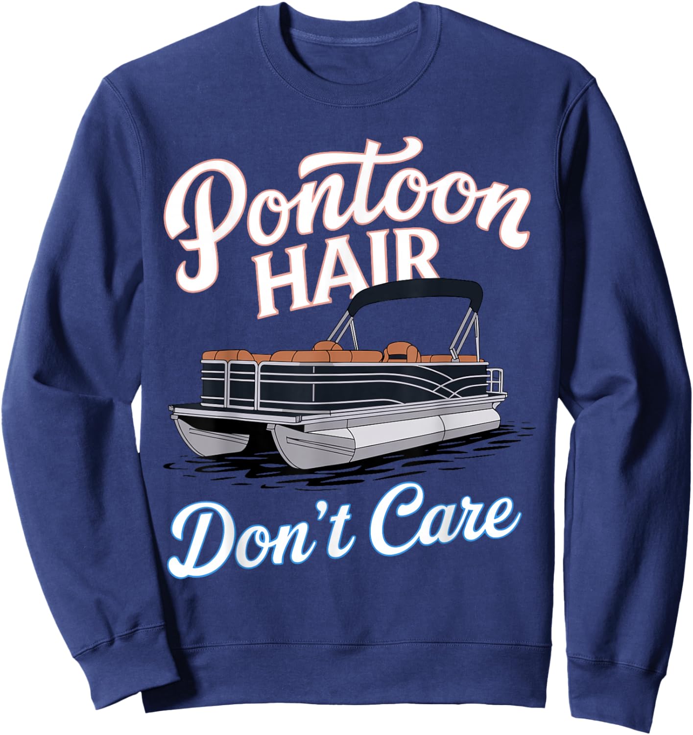 Pontoon Design Women Pontoon Captain Pontoon Boat Sweatshirt - Sweatshirt | Navy