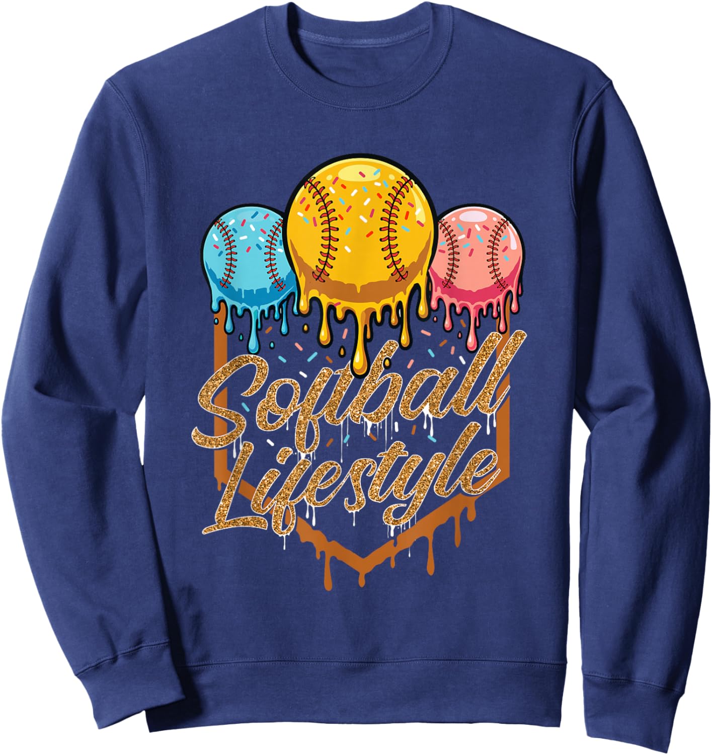 Softball Lifestyle - Softball Lover Softballer Sweatshirt - Sweatshirt | Navy