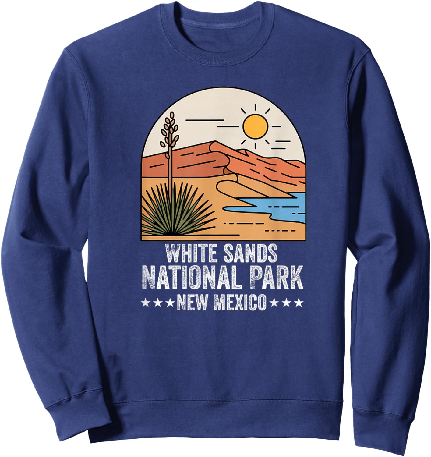 White Sands National Park Souvenir New Mexico Men Women Sweatshirt - Sweatshirt | Navy