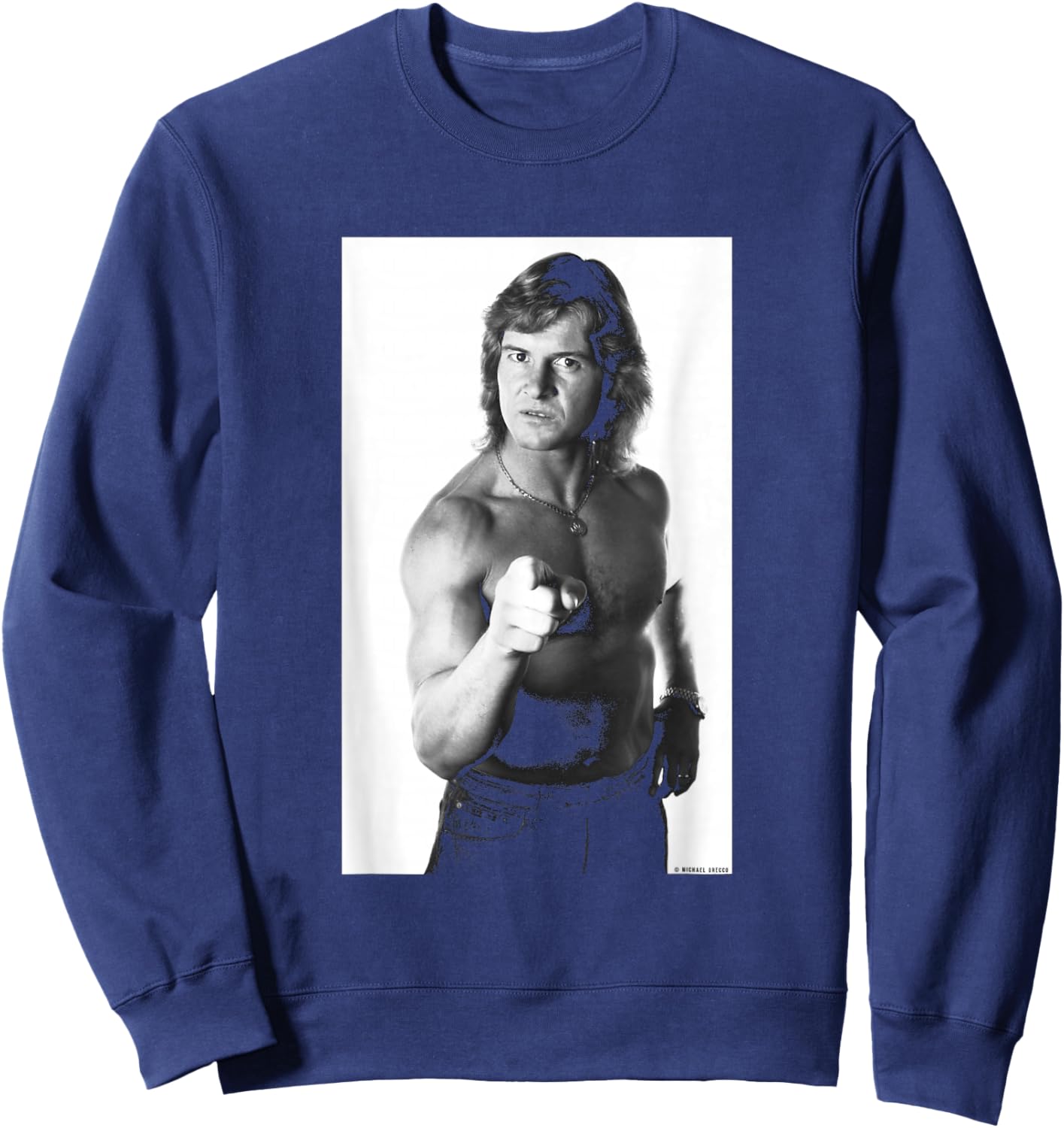 Actor Roddy Piper They Live Wrestler by Michael Grecco Sweatshirt - Sweatshirt | Navy