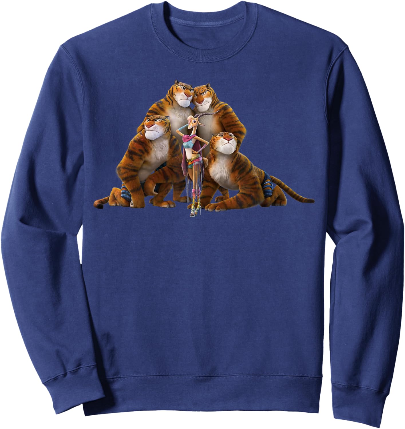 Disney Zootopia 2 Gazelle & Tiger Dancers Festival Concert Sweatshirt - Sweatshirt | Navy