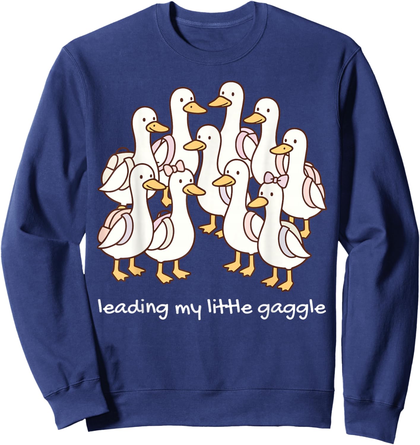 Leading My Little Gaggle Silly Goose Student Group Matching Sweatshirt - Sweatshirt | Navy