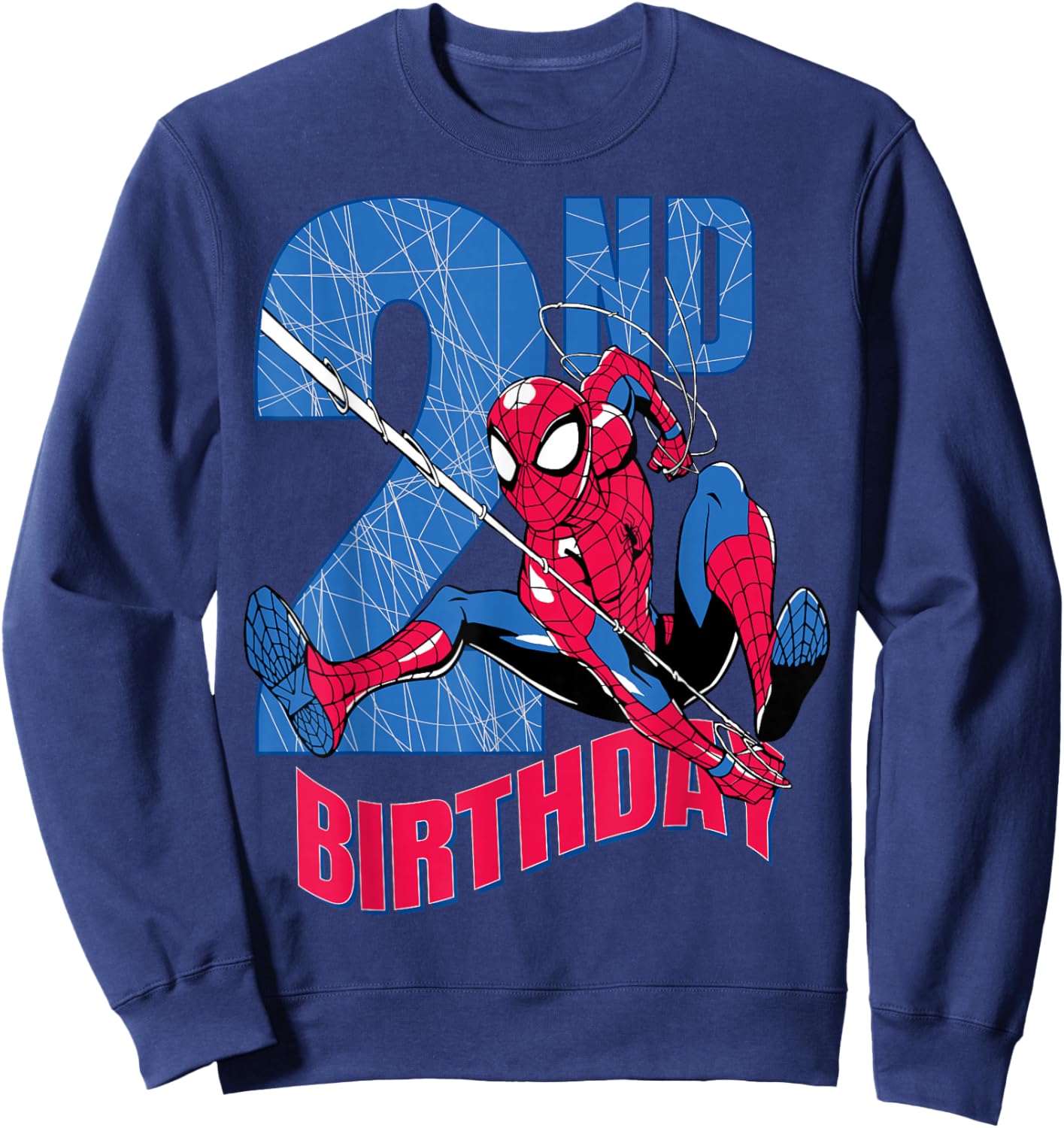 Marvel Comics Spider-Man 2nd Birthday Hero Web Action Sweatshirt - Sweatshirt | Navy