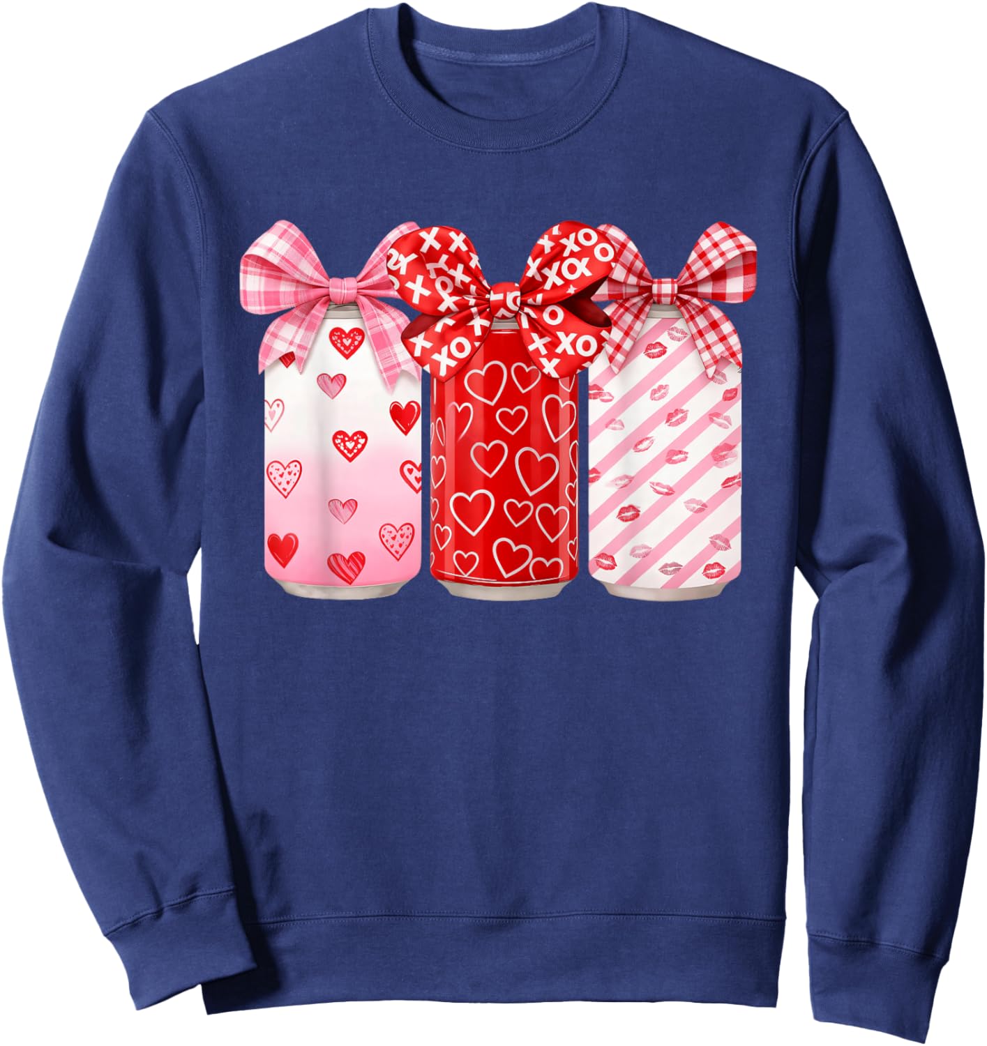 Soda Valentines Day Cute Retro Beverage Men Women Kids Sweatshirt - Sweatshirt | Navy