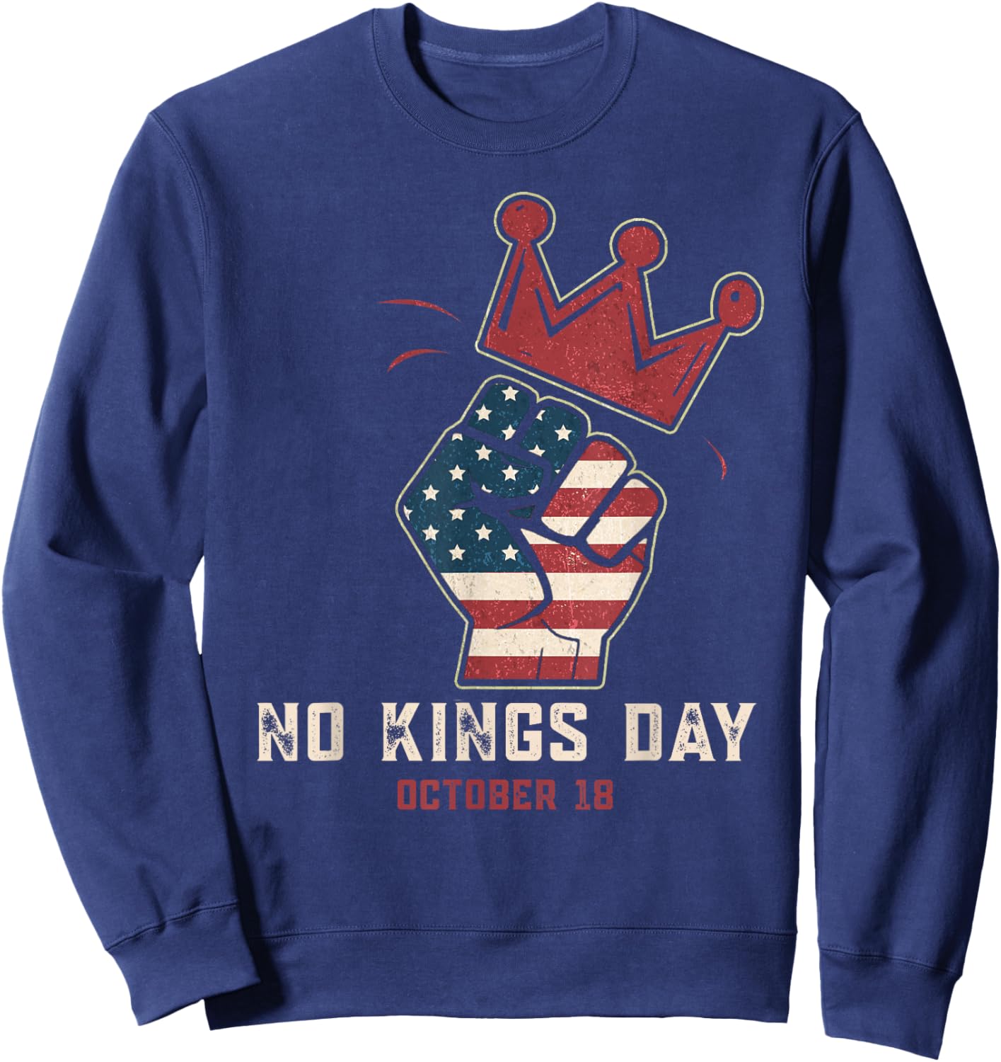 No Kings Men Women No Kings Sweatshirt - Sweatshirt | Navy