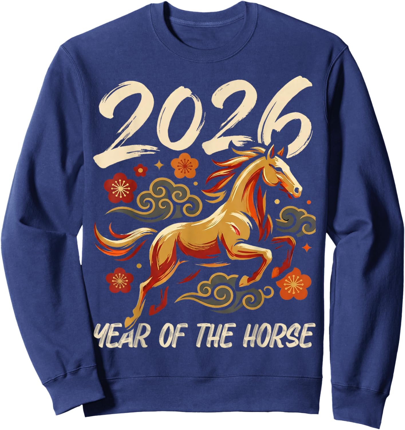 Chinese New Year Lunar Year of The Horse 2026 Sweatshirt - Sweatshirt | Navy
