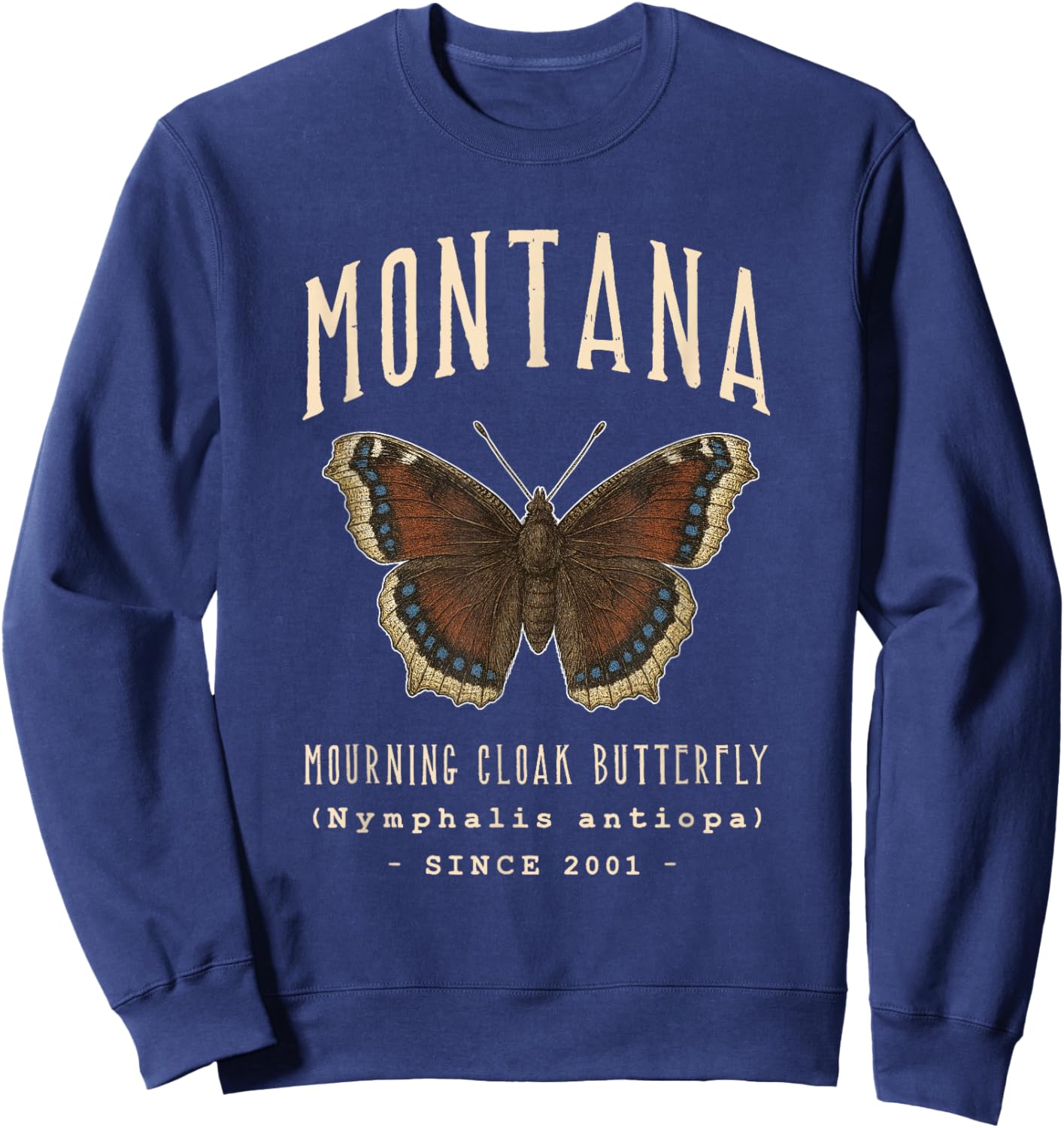 Montana Mourning Cloak Butterfly Sweatshirt - Sweatshirt | Navy