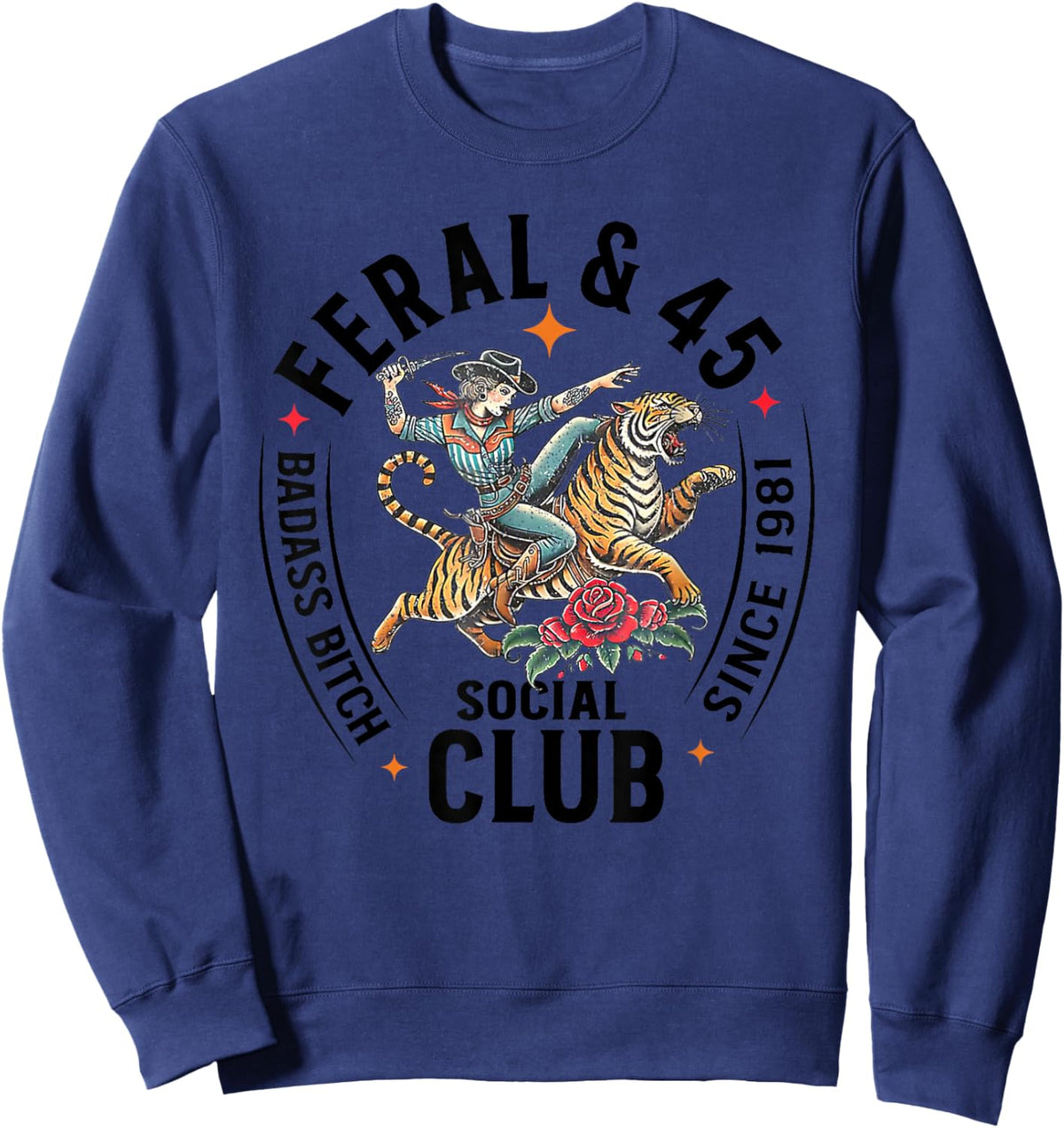 Feral & 45 Social Club Since 1981 Sweatshirt - Sweatshirt | Navy