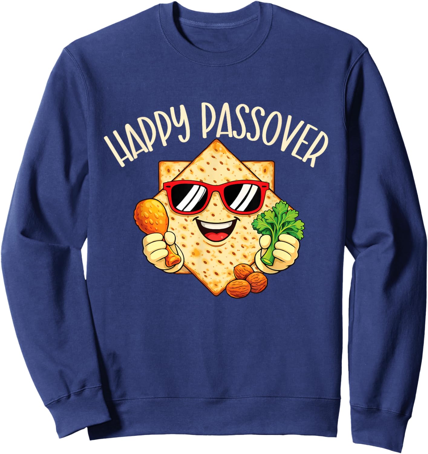 Happy Passover - Pesach Jewish Holiday Jew Sweatshirt - Sweatshirt | Navy