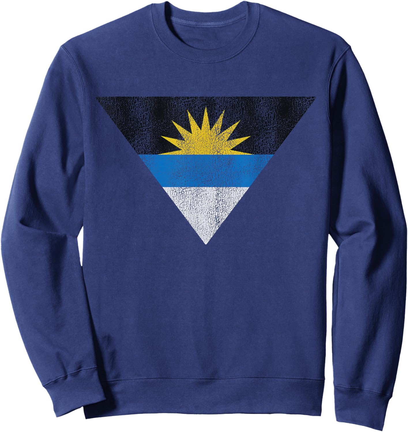 Retro Antigua and Barbuda Flag Souvenir Sweatshirt - Sweatshirt | Navy