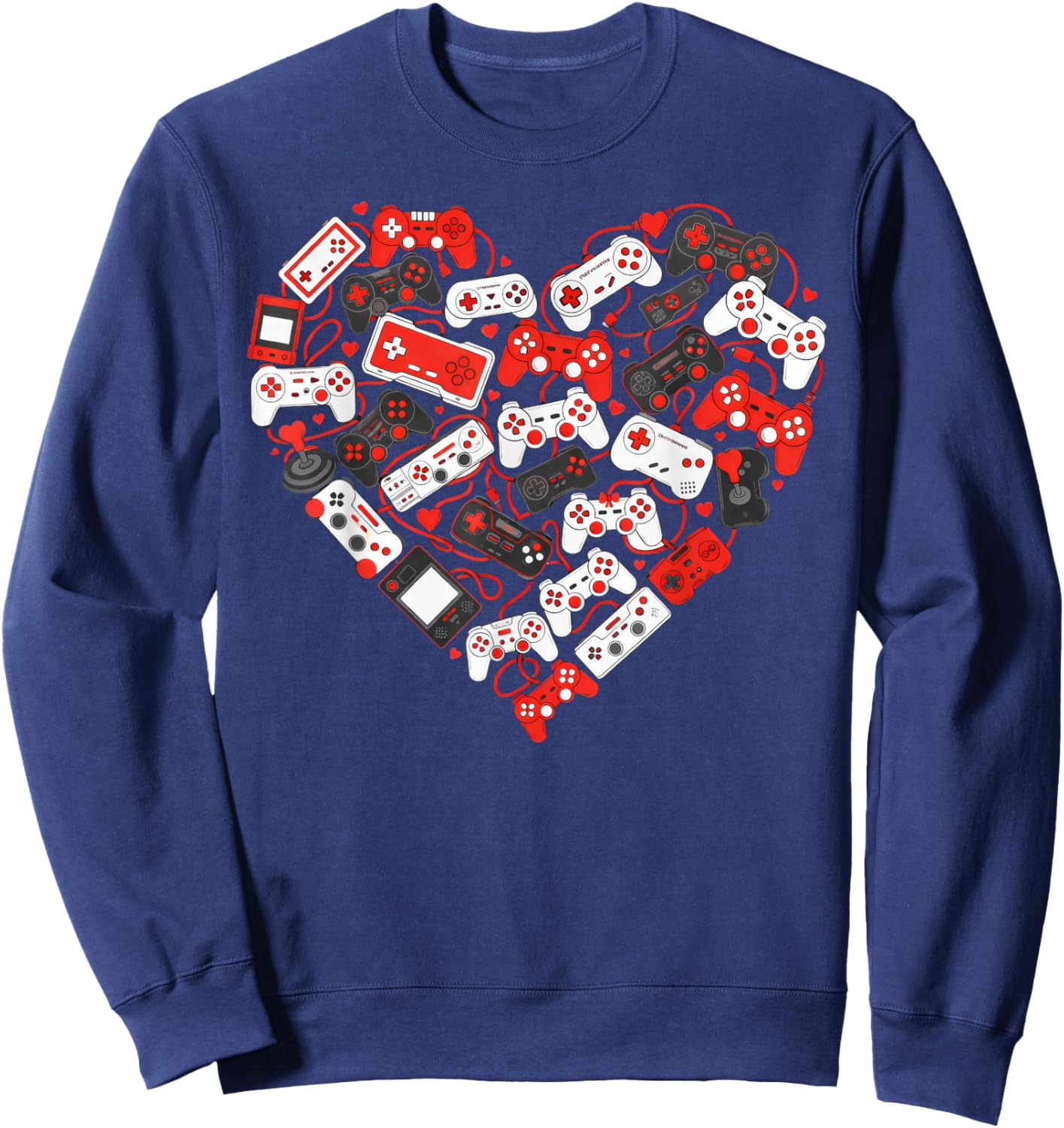 Valentines Day Heart Video Game Controller for Boys Toddles Sweatshirt - Sweatshirt | Navy