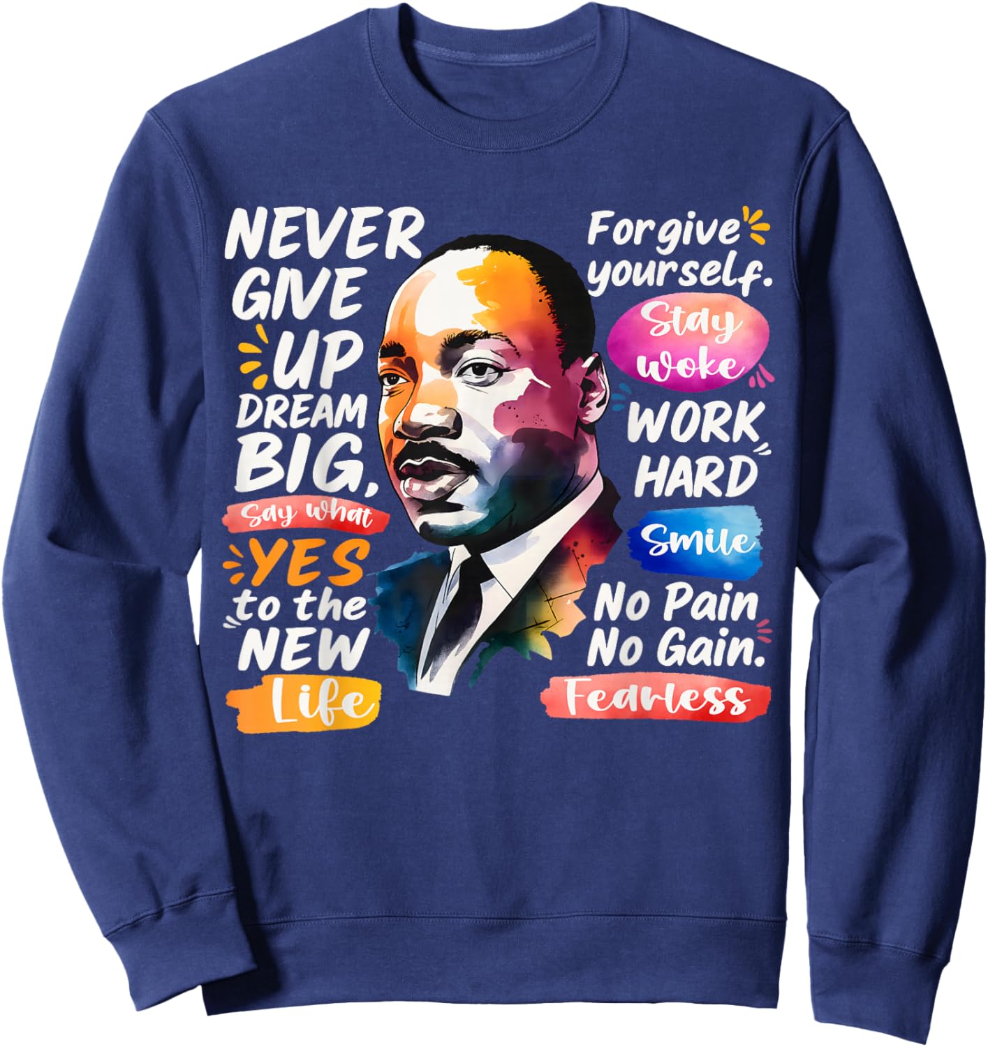 Black History Month Martin Have Dream Luther King Day Sweatshirt - Sweatshirt | Navy