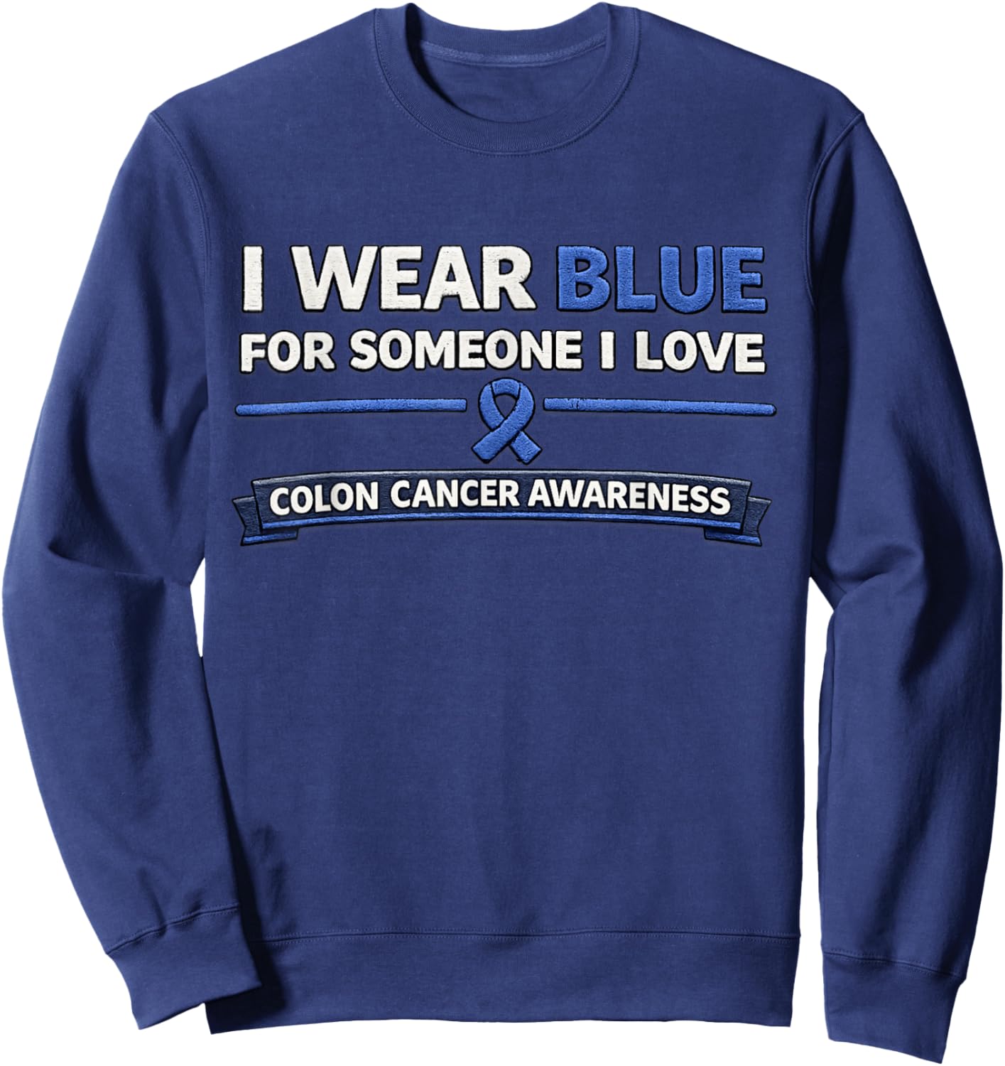 Heart Ribbon Sweatshirt - Sweatshirt | Navy