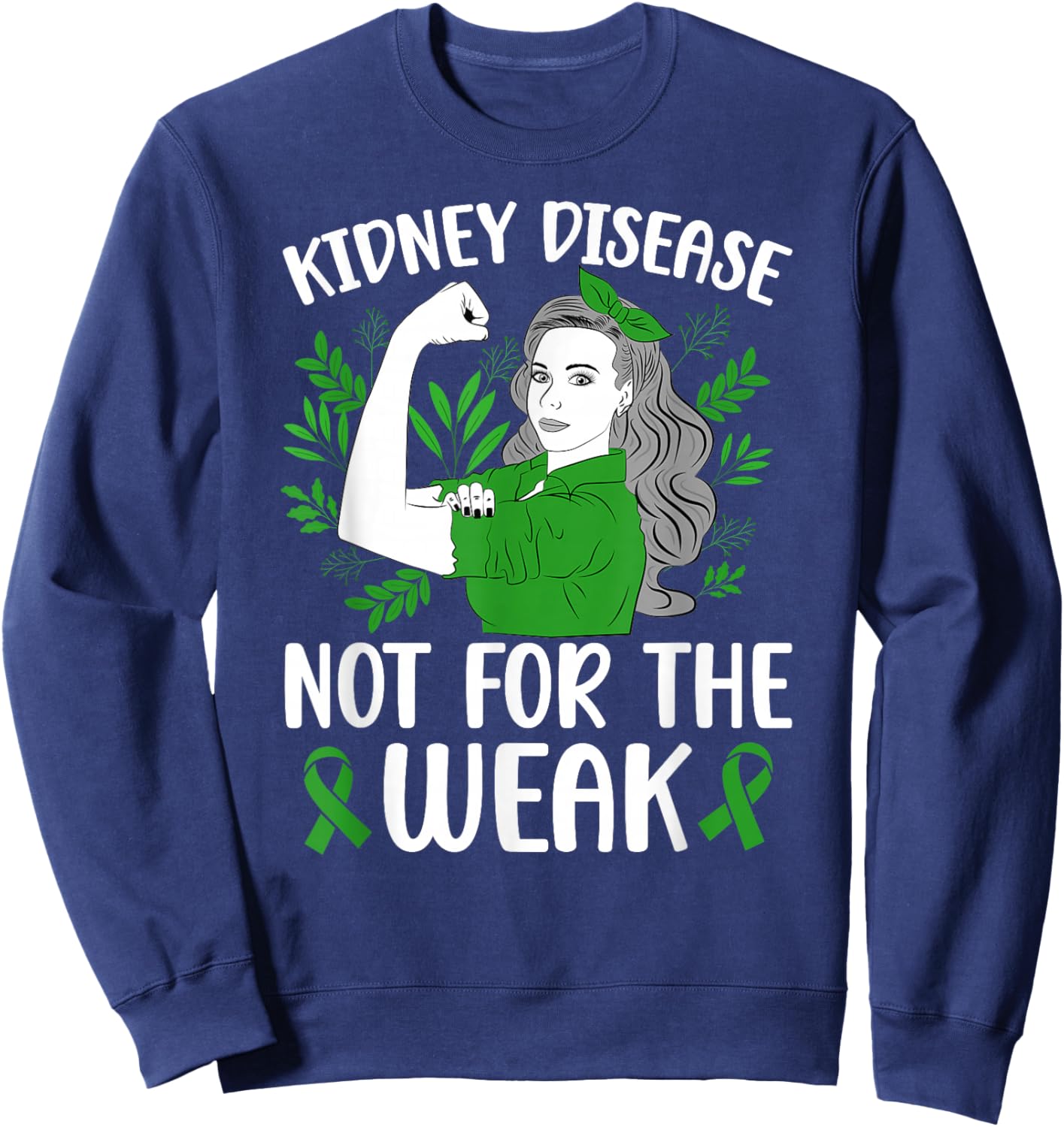 Kidney Disease Awareness Month Proud Kidney Disease Warrior Sweatshirt - Sweatshirt | Navy