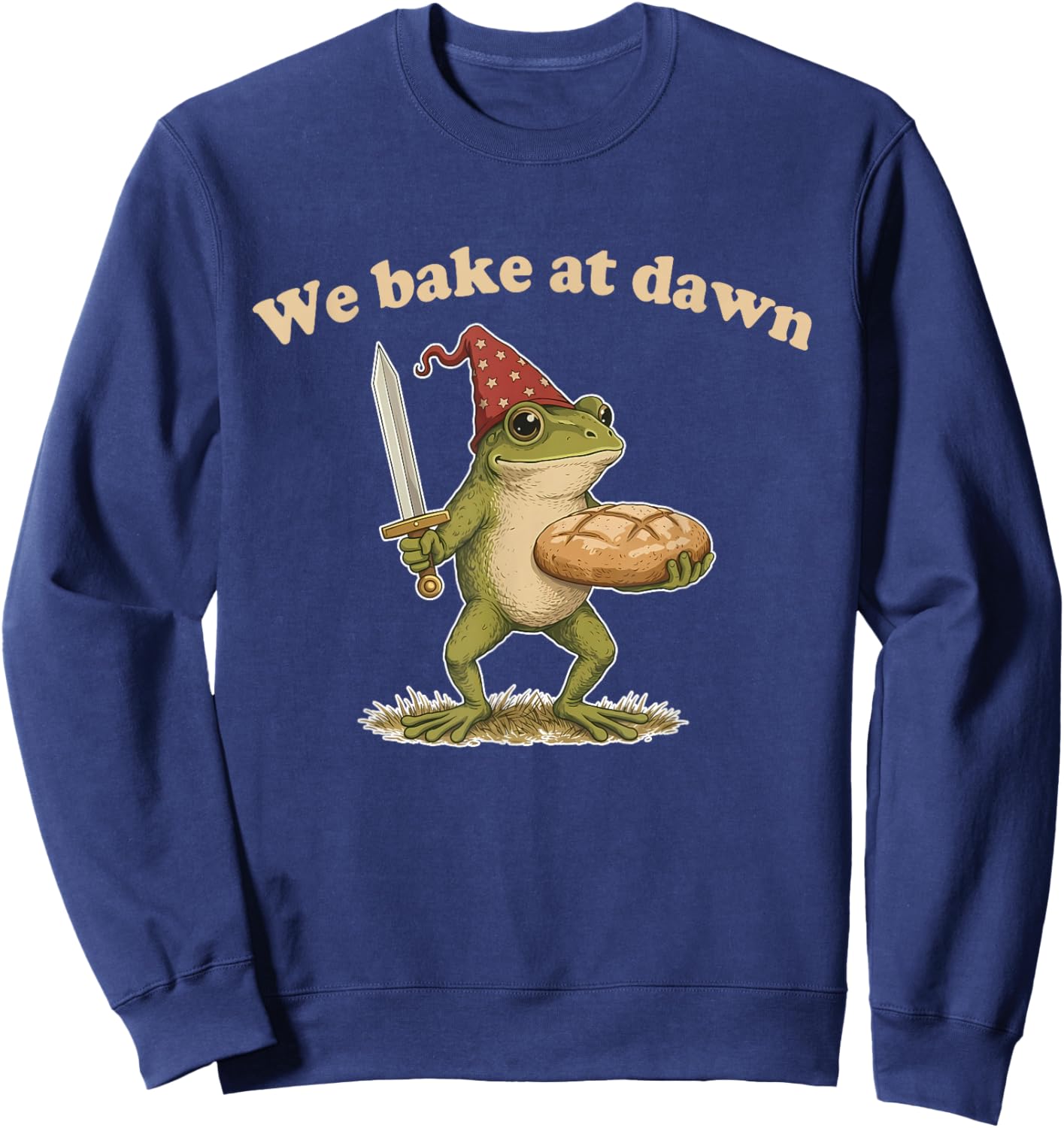 We Bake, At Dawn, Bakery Lifestyle Sweatshirt - Sweatshirt | Navy