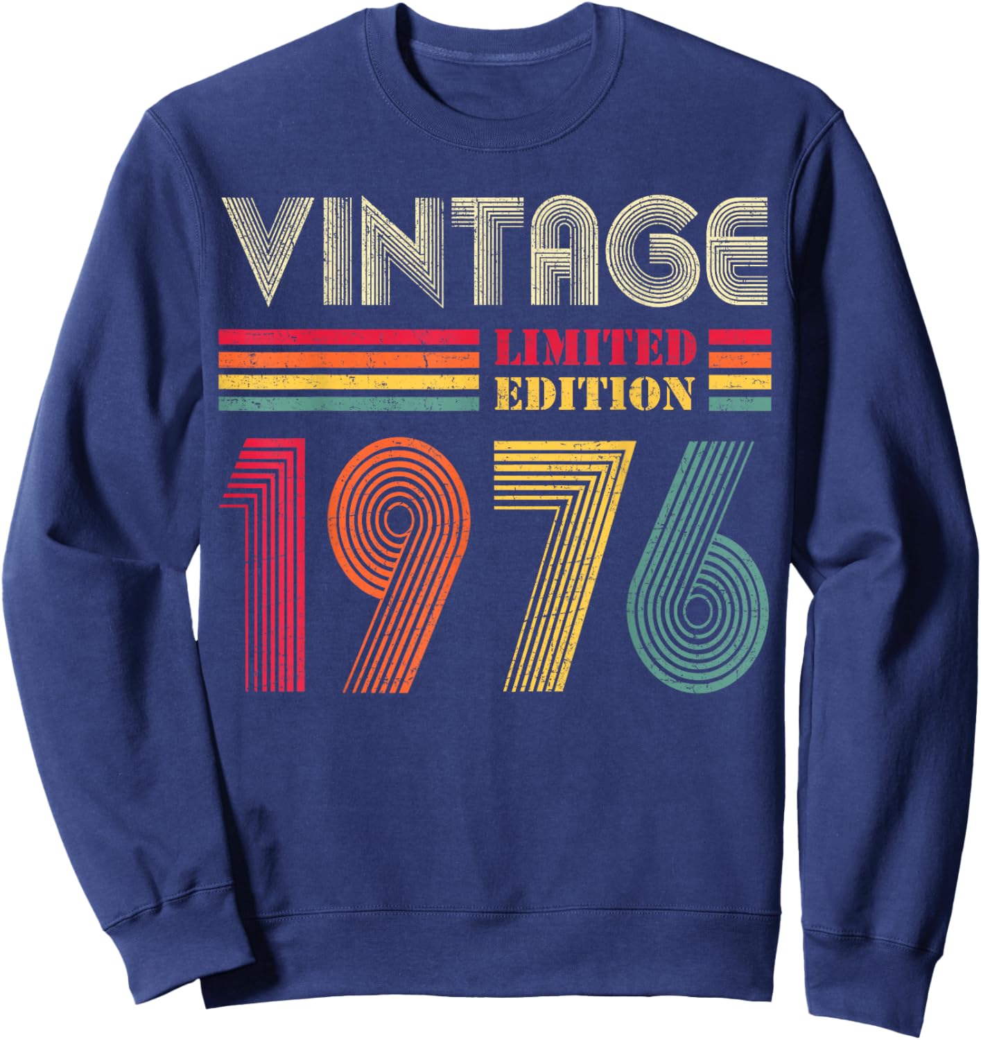 Vintage 1976 50th Birthday Gift Men Women 50 Years Old Sweatshirt - Sweatshirt | Navy
