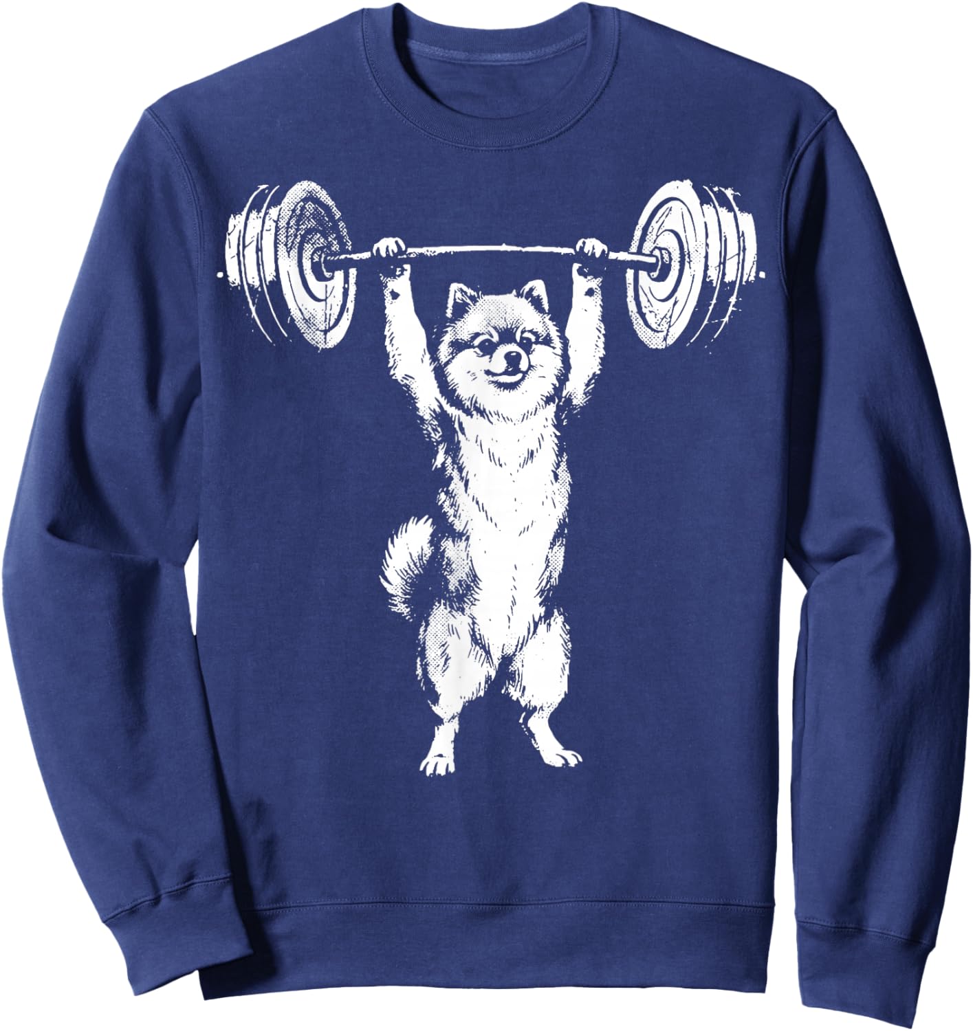 Pomeranian Weightlifting Sweatshirt - Sweatshirt | Navy