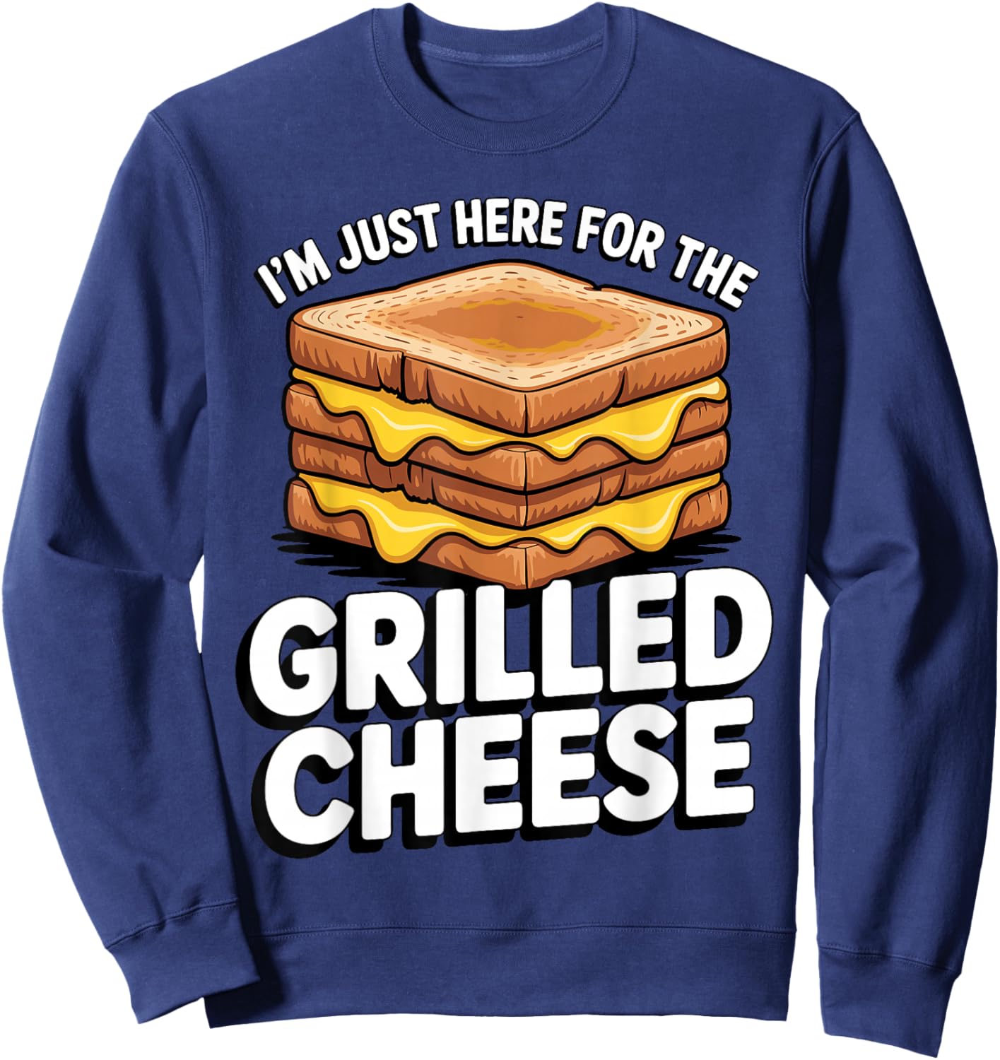Funny Grilled Cheese Art Women Grilled Cheese Lover Sweatshirt - Sweatshirt | Navy