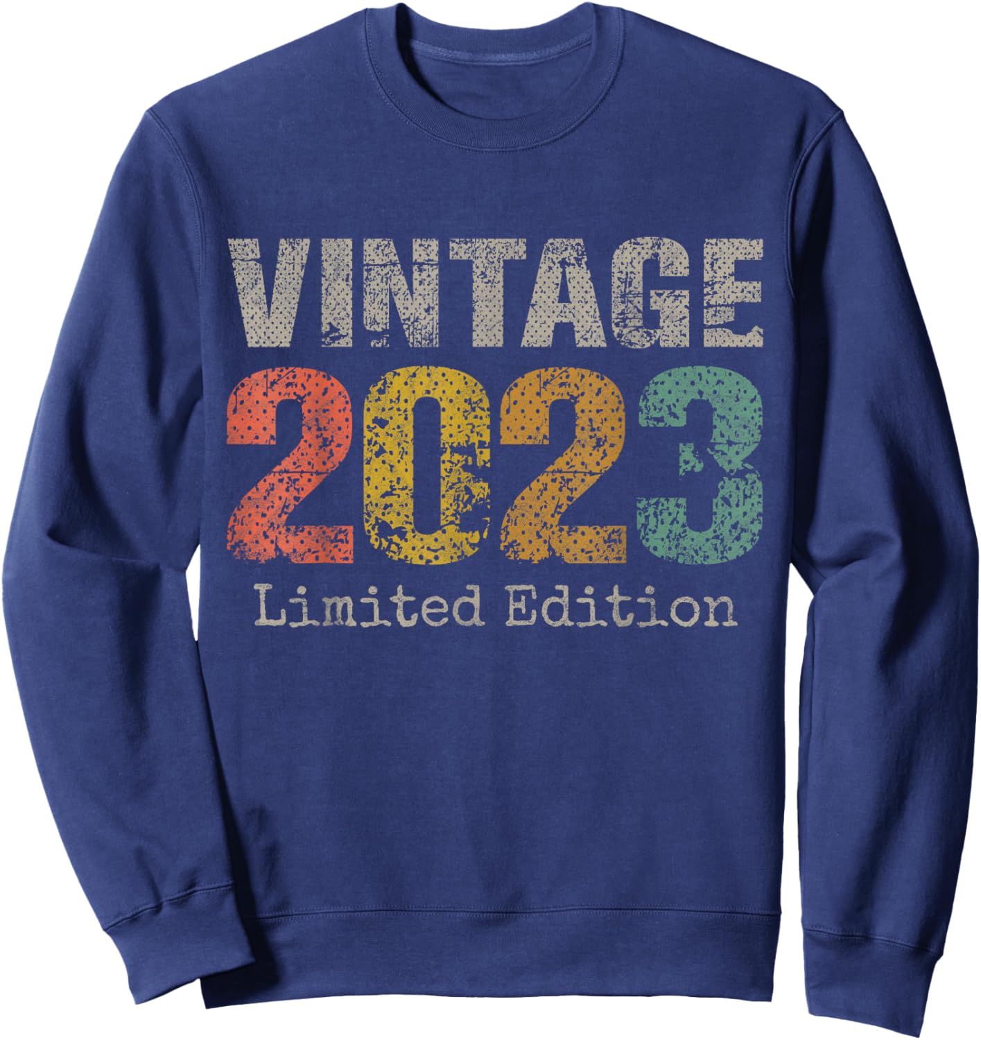 Vintage 2023 Text 3rd Birthday Gift Boy Girl 3 Year Old Sweatshirt - Sweatshirt | Navy