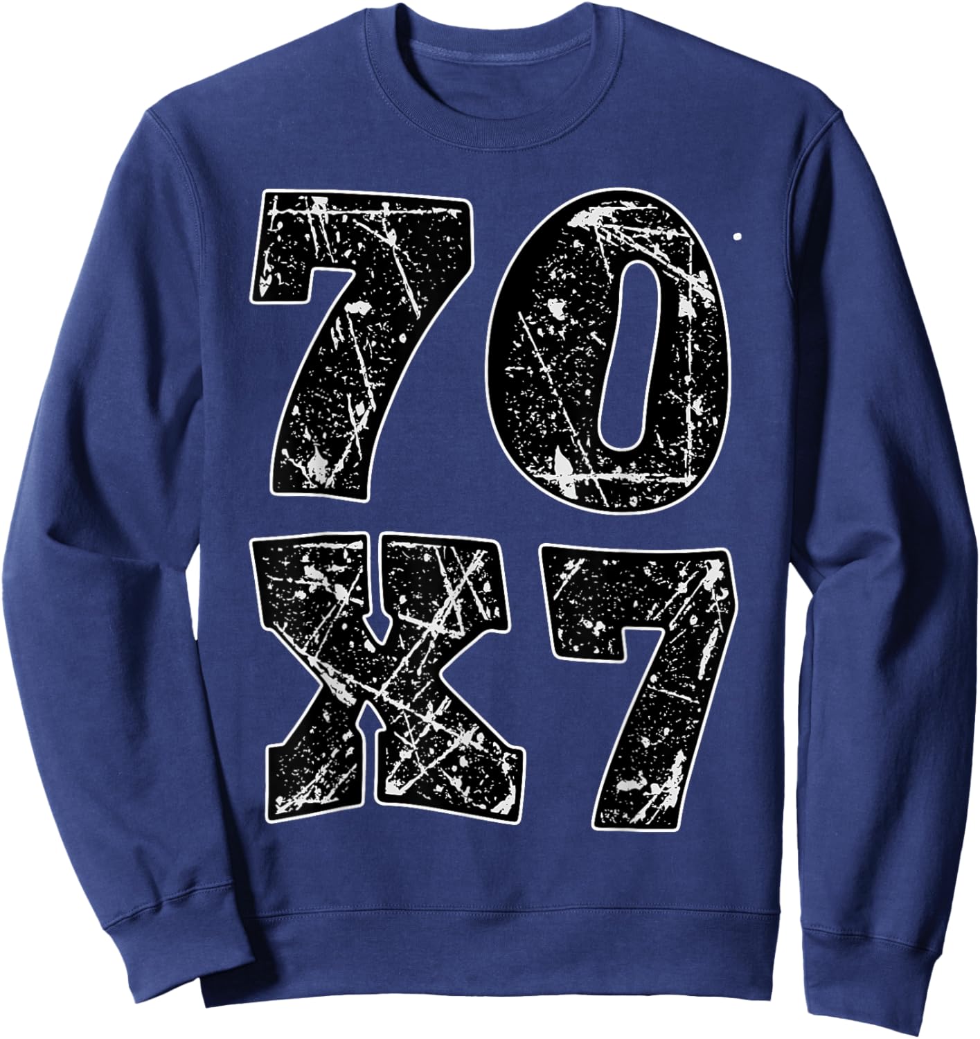 Forgive 70X7 Christian Design Sweatshirt - Sweatshirt | Navy