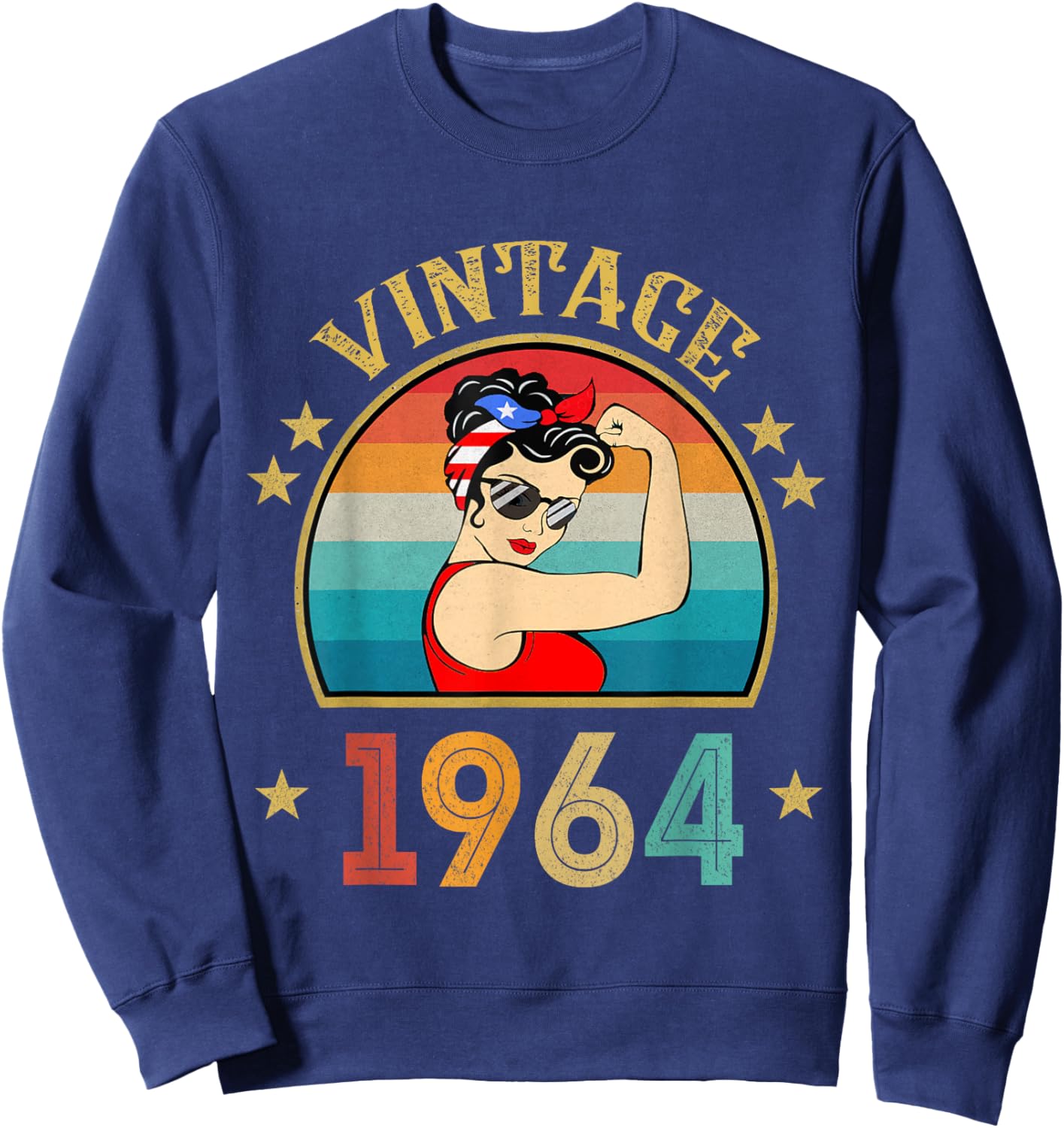 62th Birthday Gift 62 Years Old Retro Vintage 1964 Sweatshirt - Sweatshirt | Navy