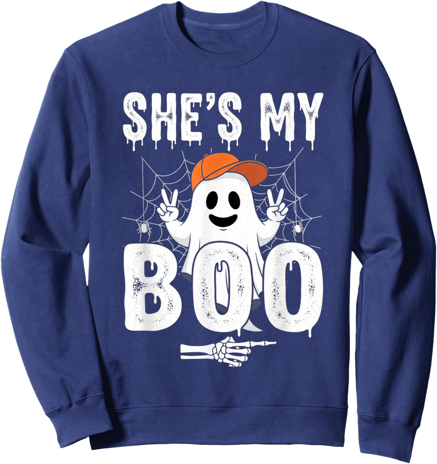Shes My Boo Couple Matching Halloween Costumes Sweatshirt - Sweatshirt | Navy