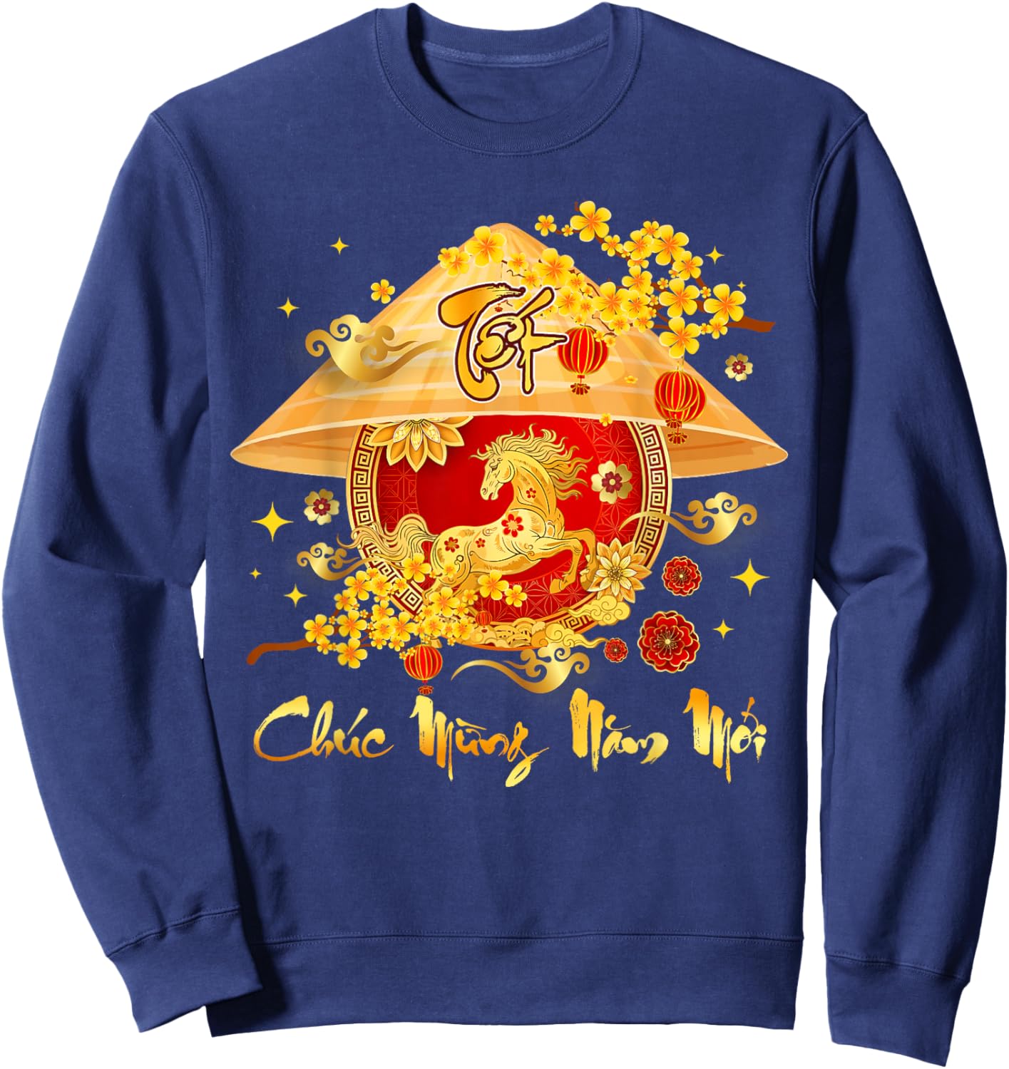 TET 2026 Year of The Horse Vietnamese Lunar New Year 2026 Sweatshirt - Sweatshirt | Navy