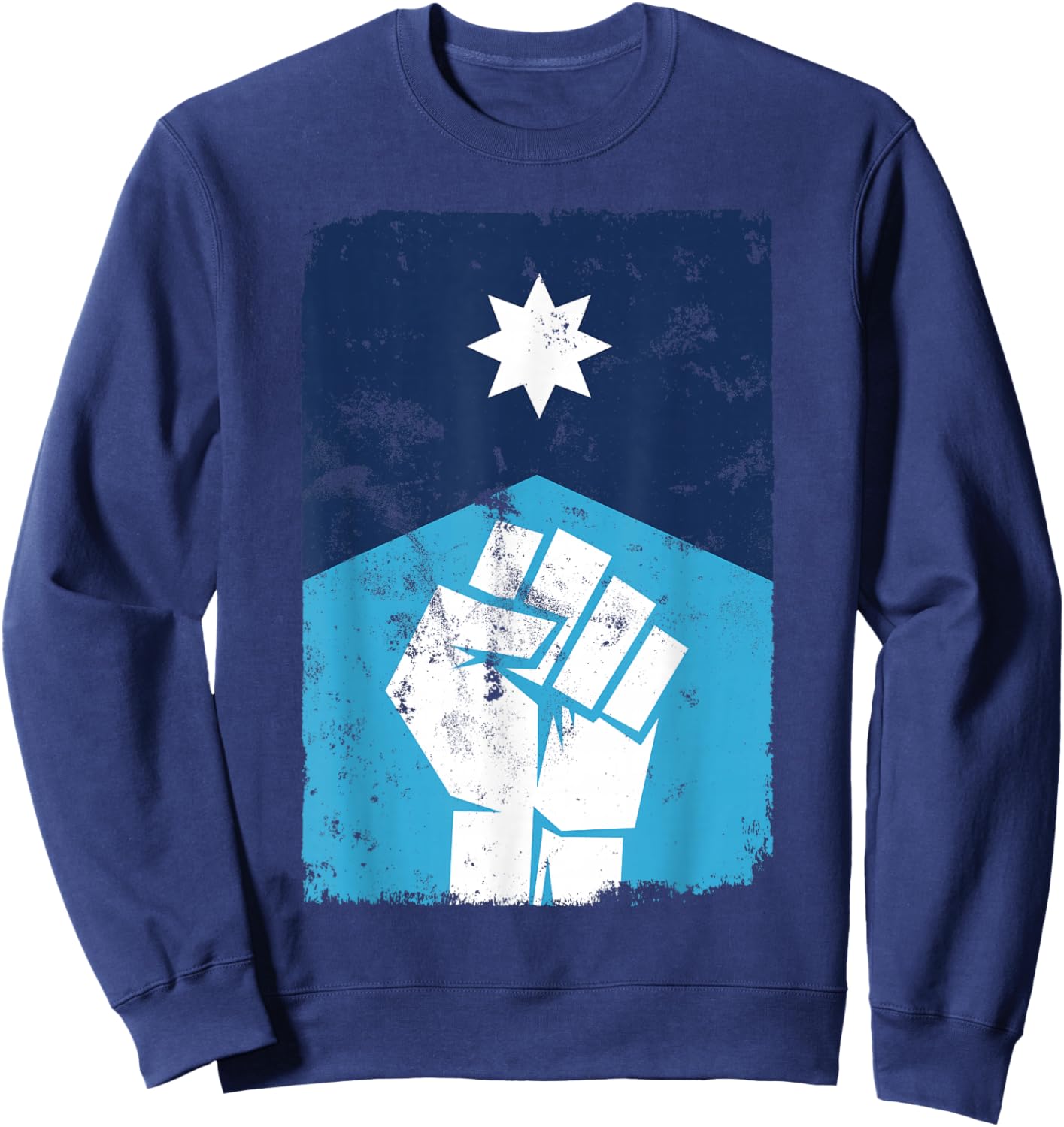 Resist Minnesota Rebel New Flag Distressed Minnesota Resista Sweatshirt - Sweatshirt | Navy