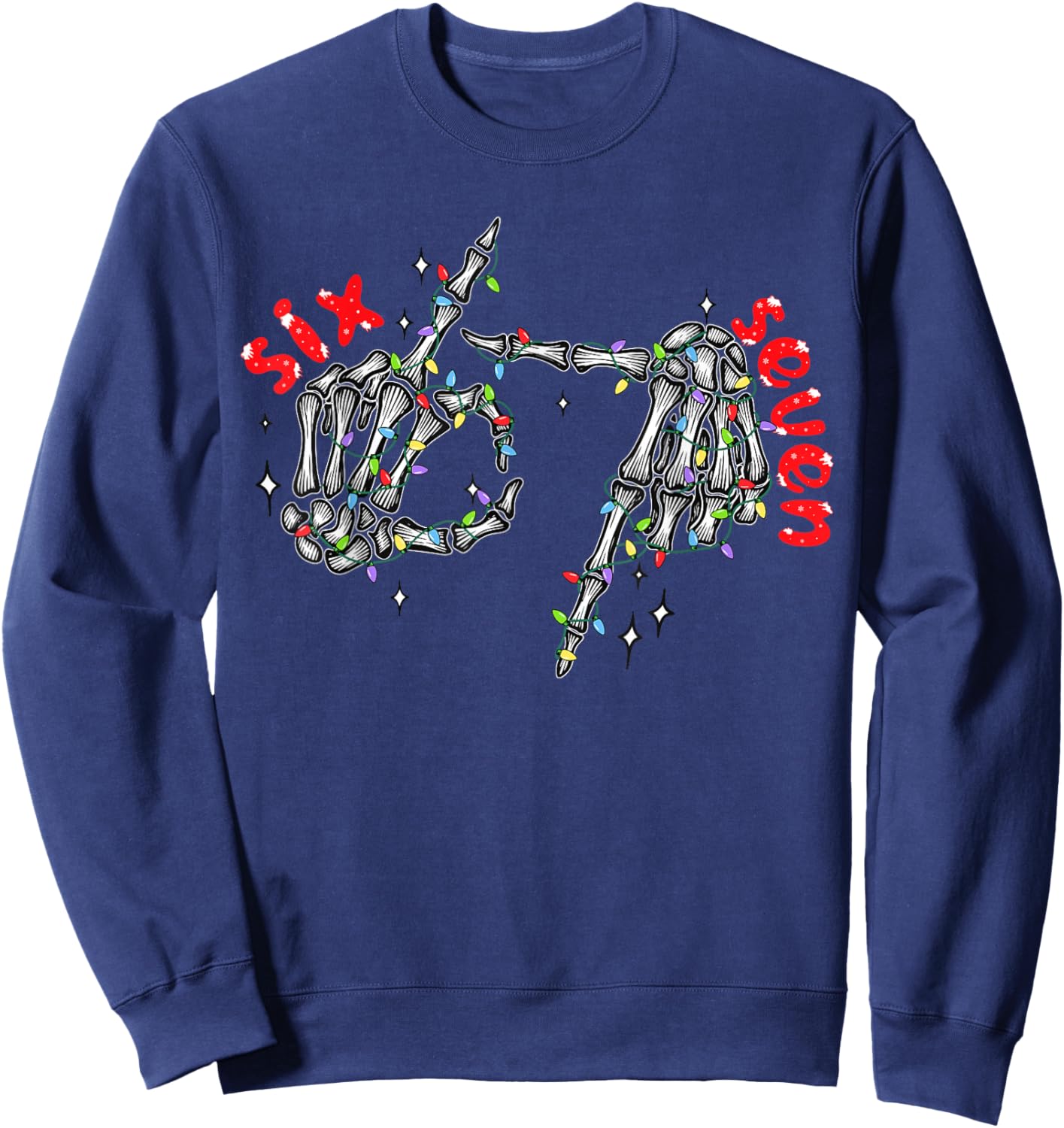 67 Meme Six Seven for Kids Women Men Boys Girls Christmas Sweatshirt - Sweatshirt | Navy