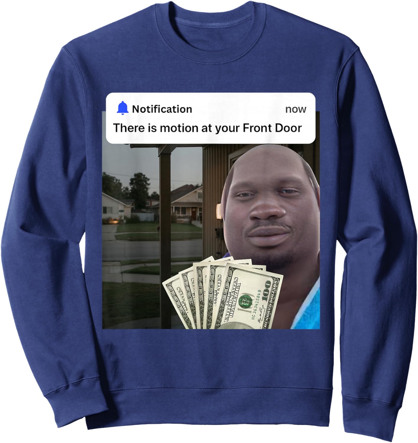 Dequavious Pork Funny Memes Internet Memes Brainrot Memes Sweatshirt - Sweatshirt | Navy