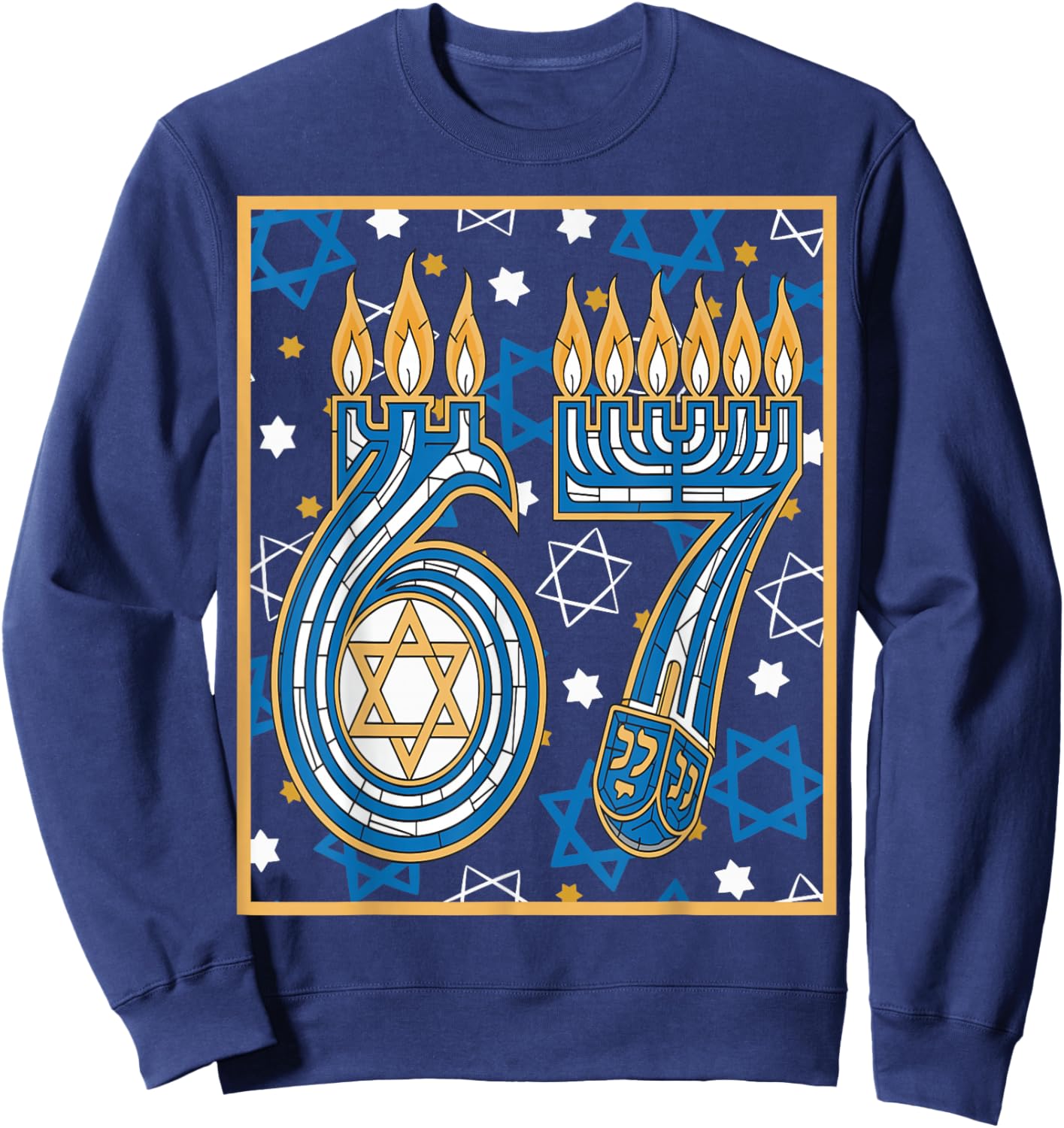 67 Hanukkah Sweatshirt - Sweatshirt | Navy