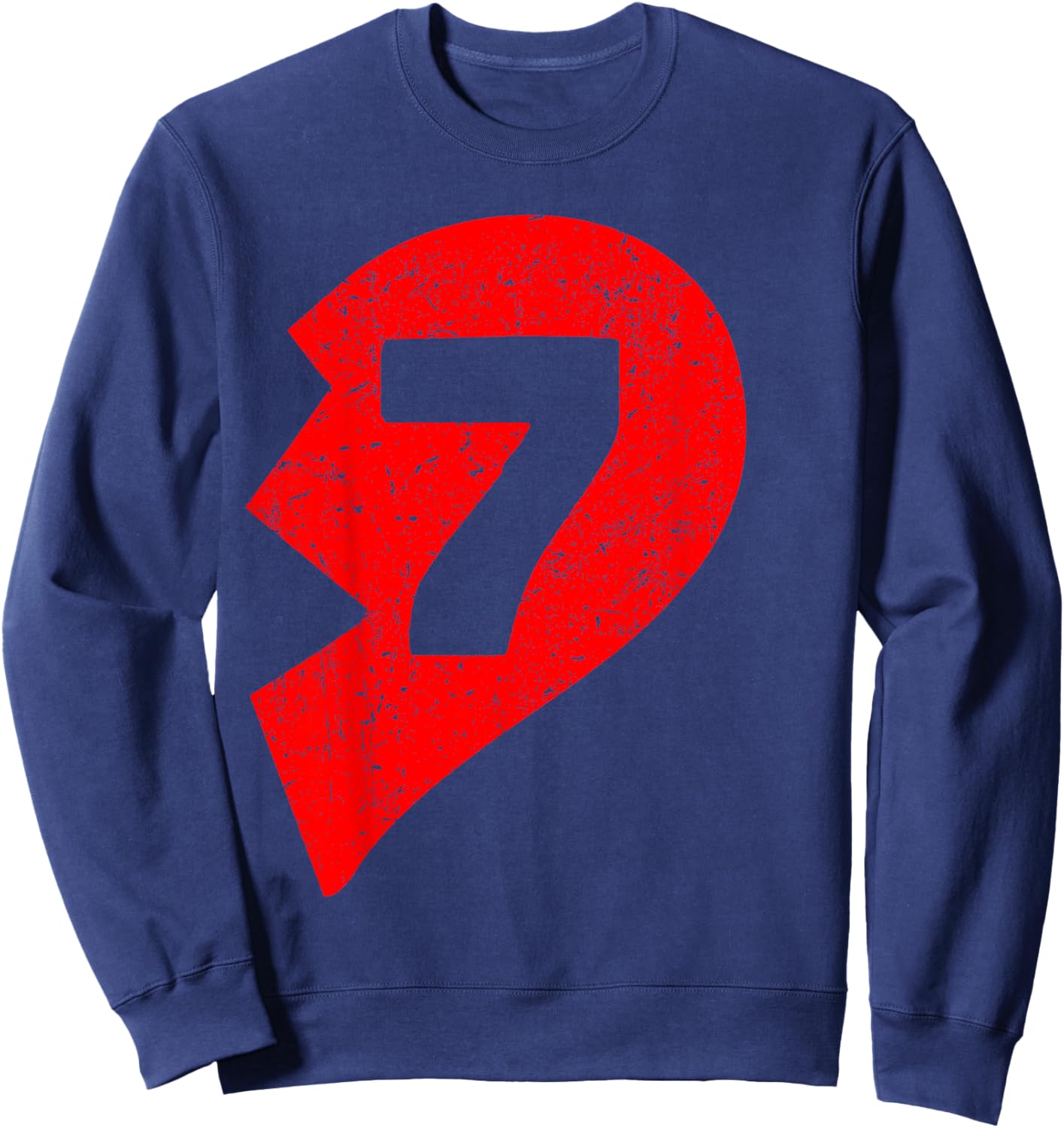 Number 7 Funny Matching Couple Friends Valentines Heart 67 Sweatshirt - Sweatshirt | Navy