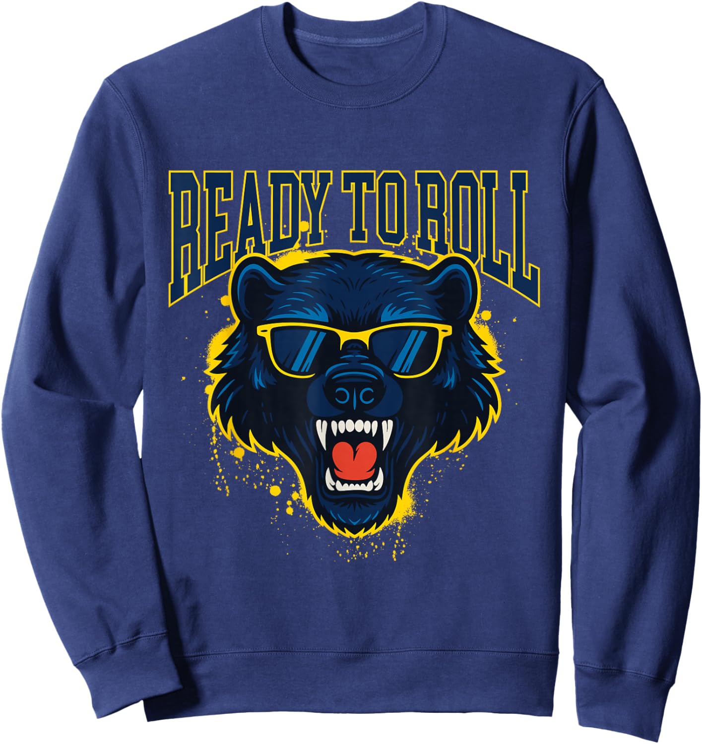 Ready to Roll - Michigan Football Lover Game Day Sweatshirt - Sweatshirt | Navy