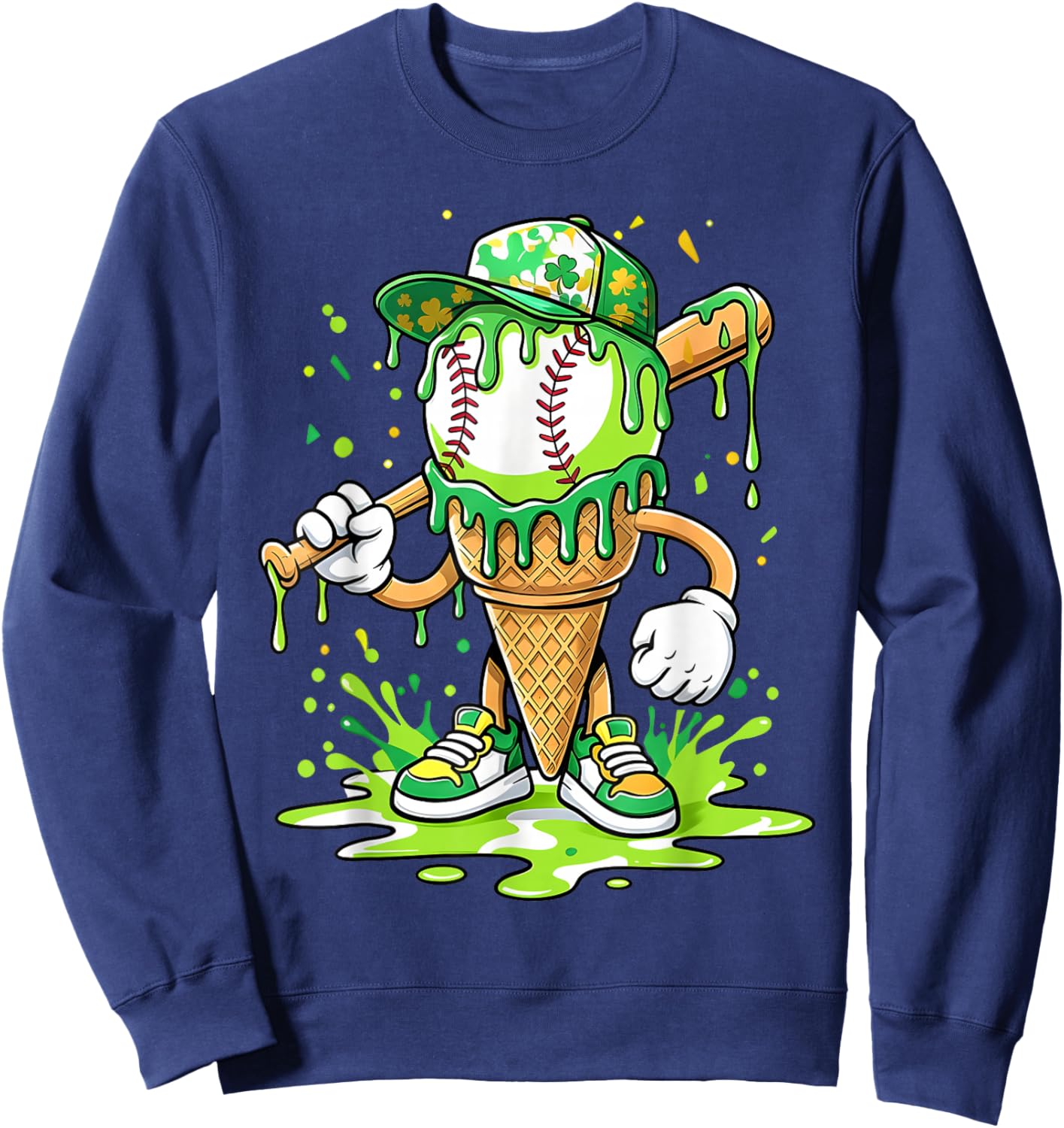 for Boys Ice Cream Baseball Sweatshirt - Sweatshirt | Navy