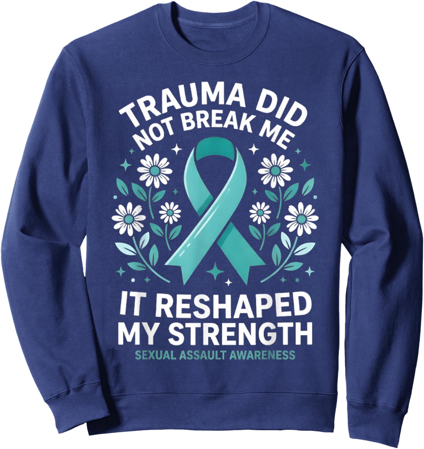 Teal Ribbon Sweatshirt - Sweatshirt | Navy