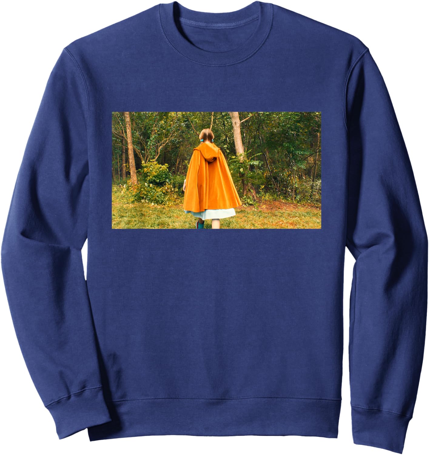 Stranger Things Holly Wheeler Orange Cape Into The Forest Sweatshirt - Sweatshirt | Navy