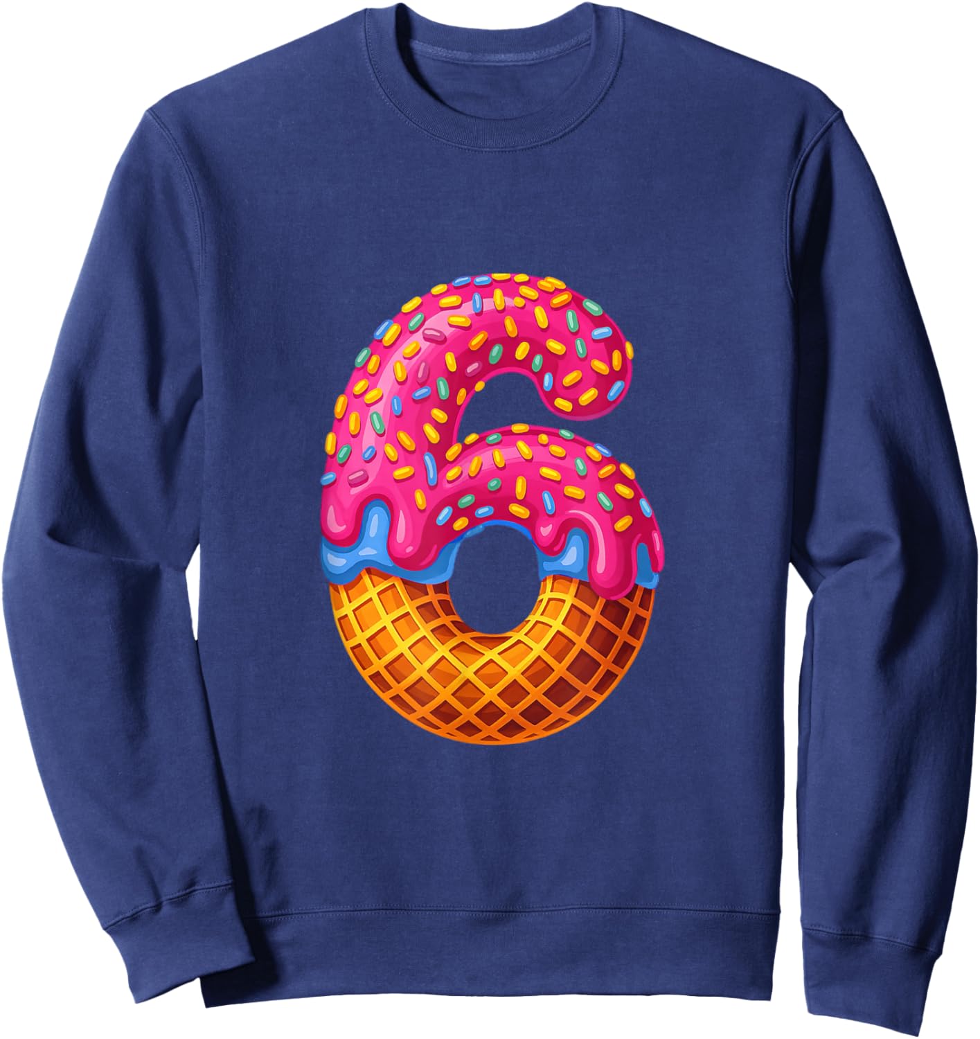 67 Ice Cream Drip Meme Funny Six Seven Gen-Alpha Couple Sweatshirt - Sweatshirt | Navy